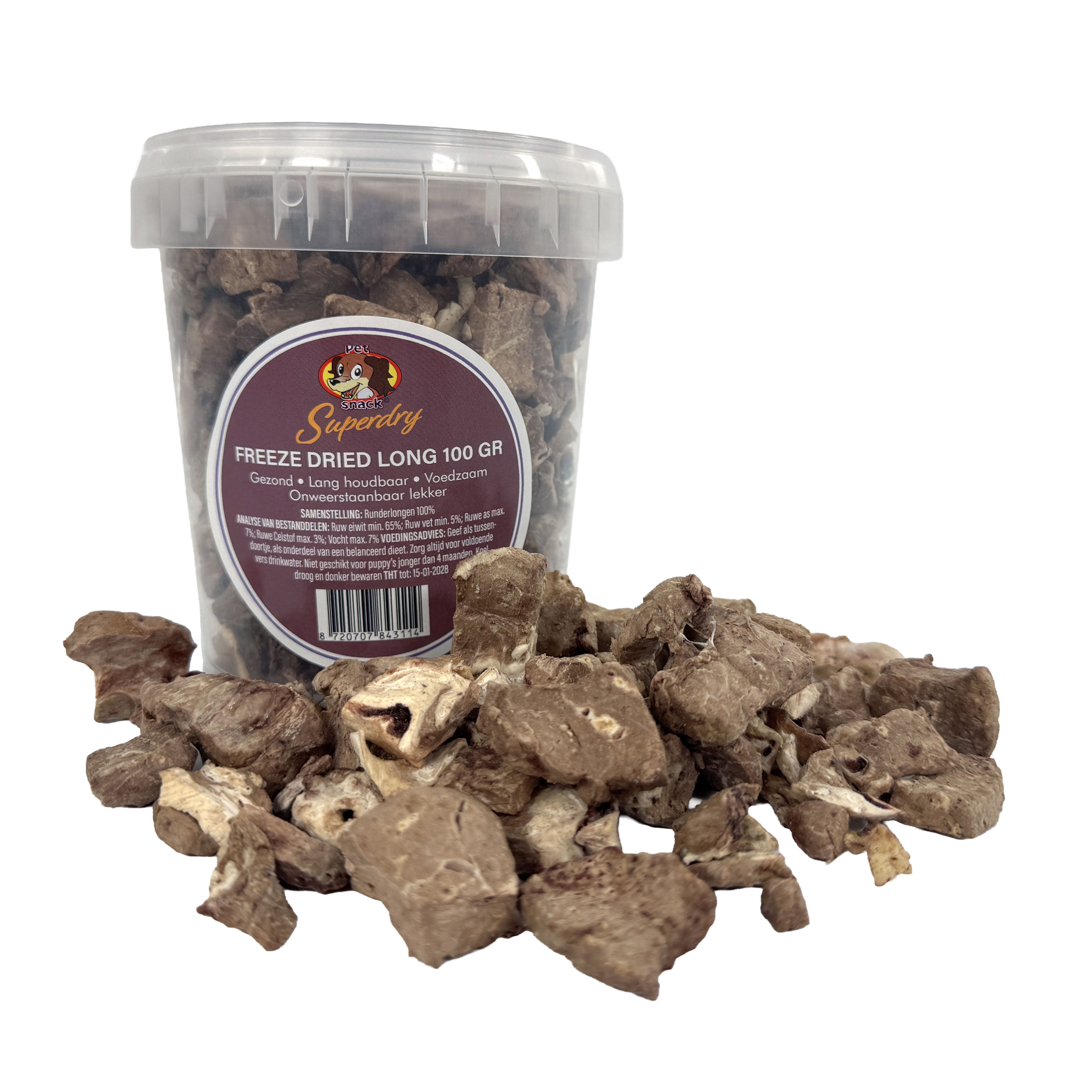 PETSNACK SUPERDRY RUNDERLONG GEVRIESDROOGD 100 G
