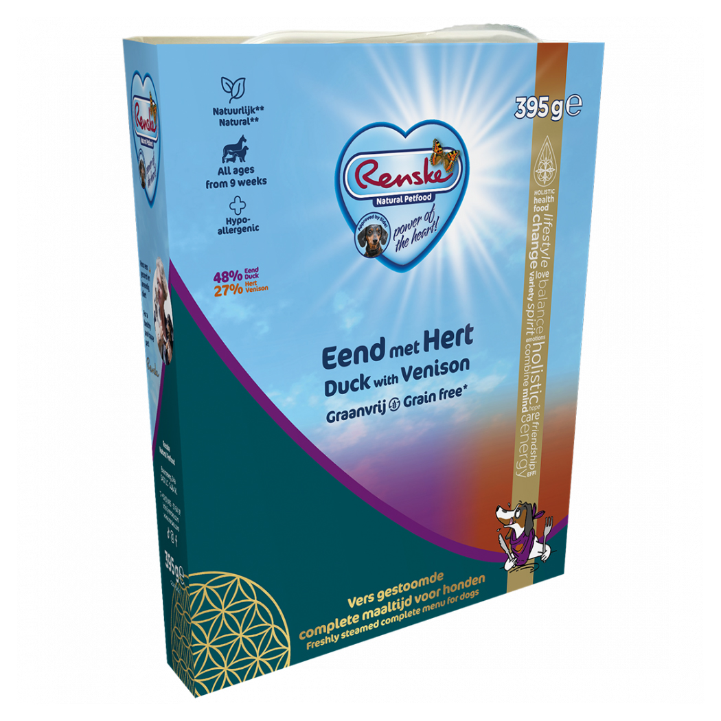 RENSKE FRISCH GESTOOMD FLEISCH ENTE MIT HERT GRAANVRIJ 10X395 G