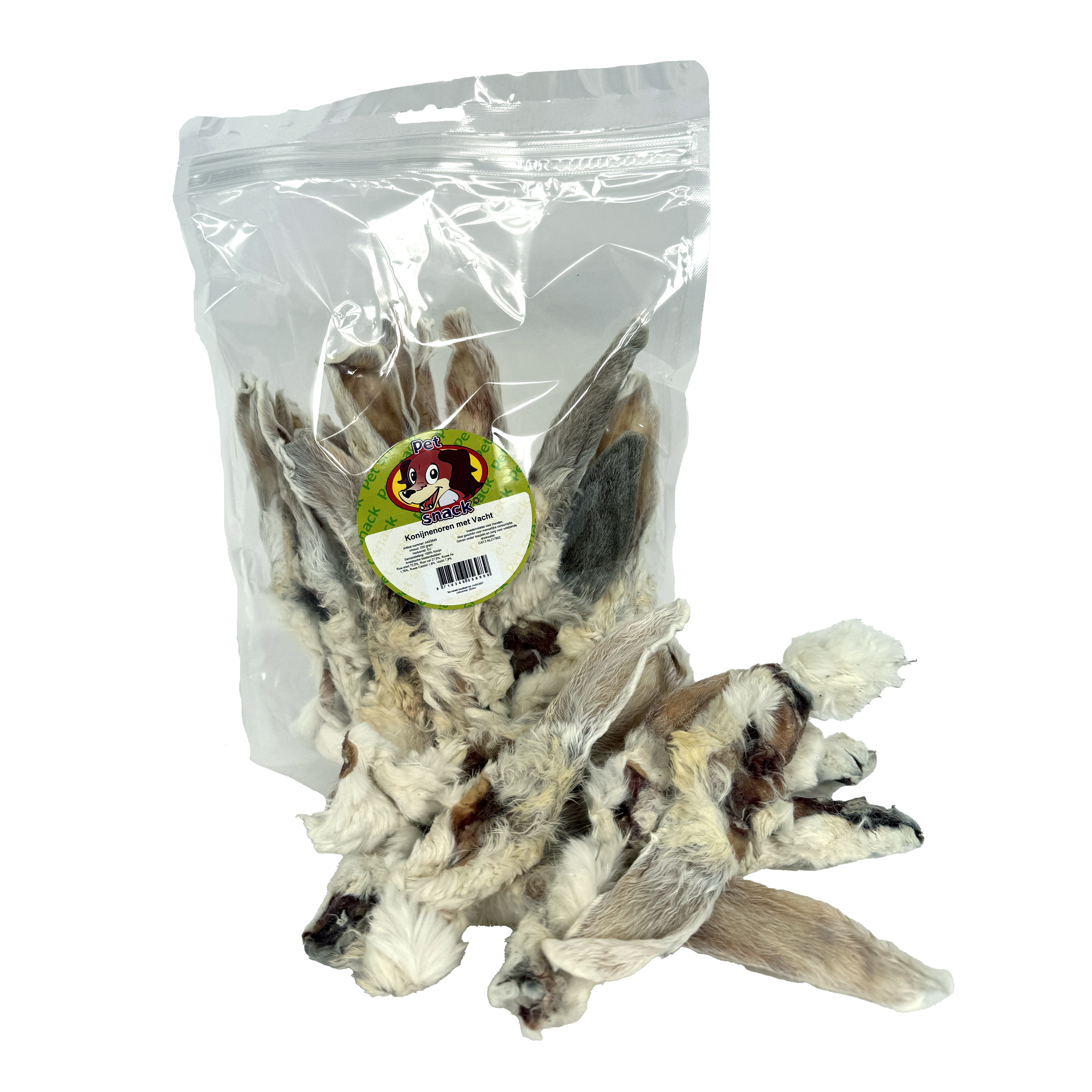 PETSNACK KONIJNENOREN MIT FELL 200 G