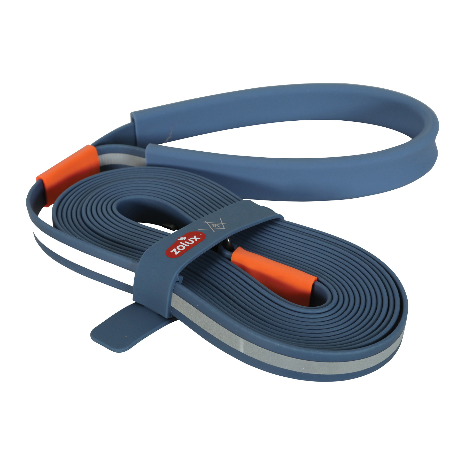 ZOLUX BVK SLEEPLIJN PLAT SILICONEN BLAU 15 M X 1,5 CM