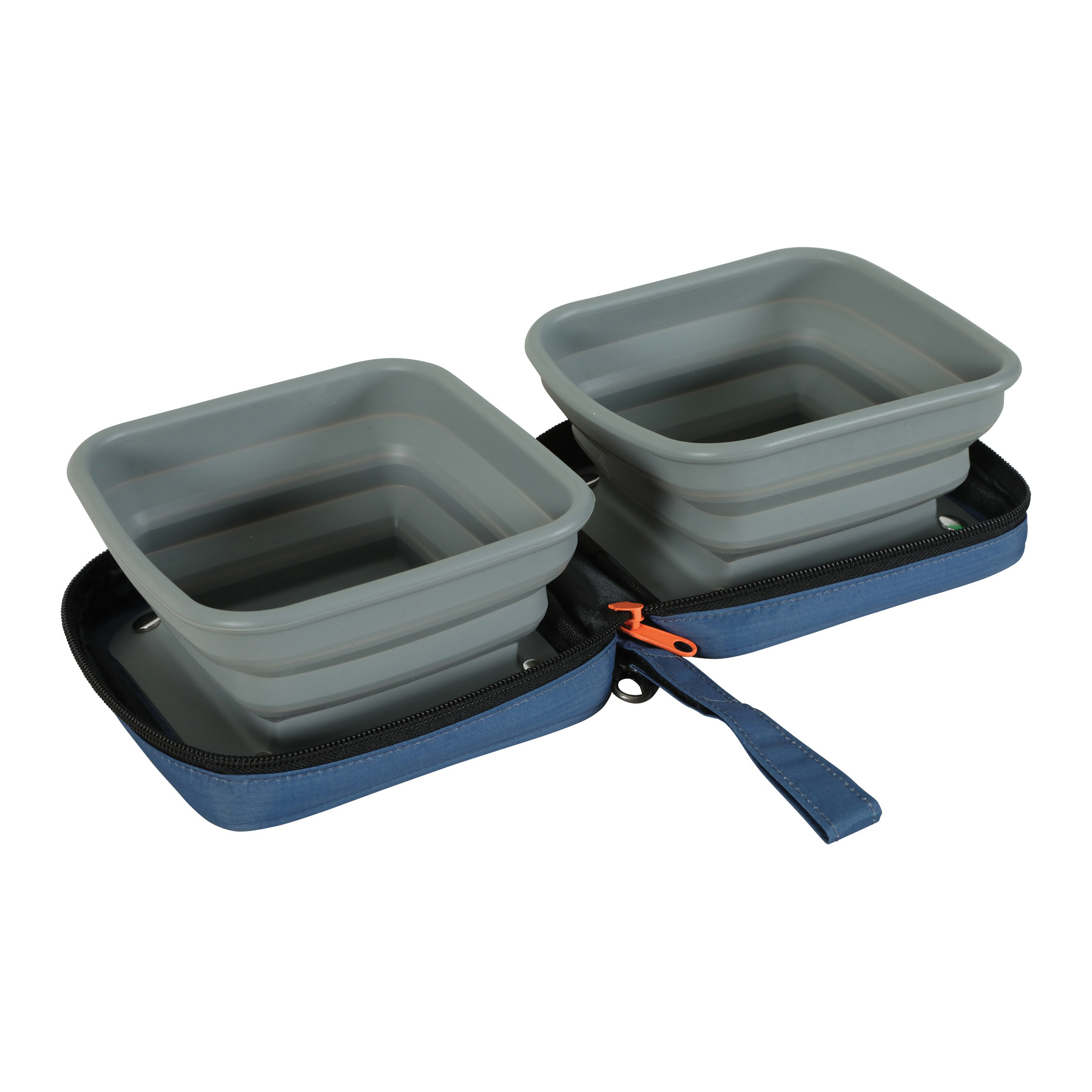 ZOLUX BVK 2IN1 OPVOUWBARE FUTTERNAPF UND DRINKBAK BLAU 2X700 ML