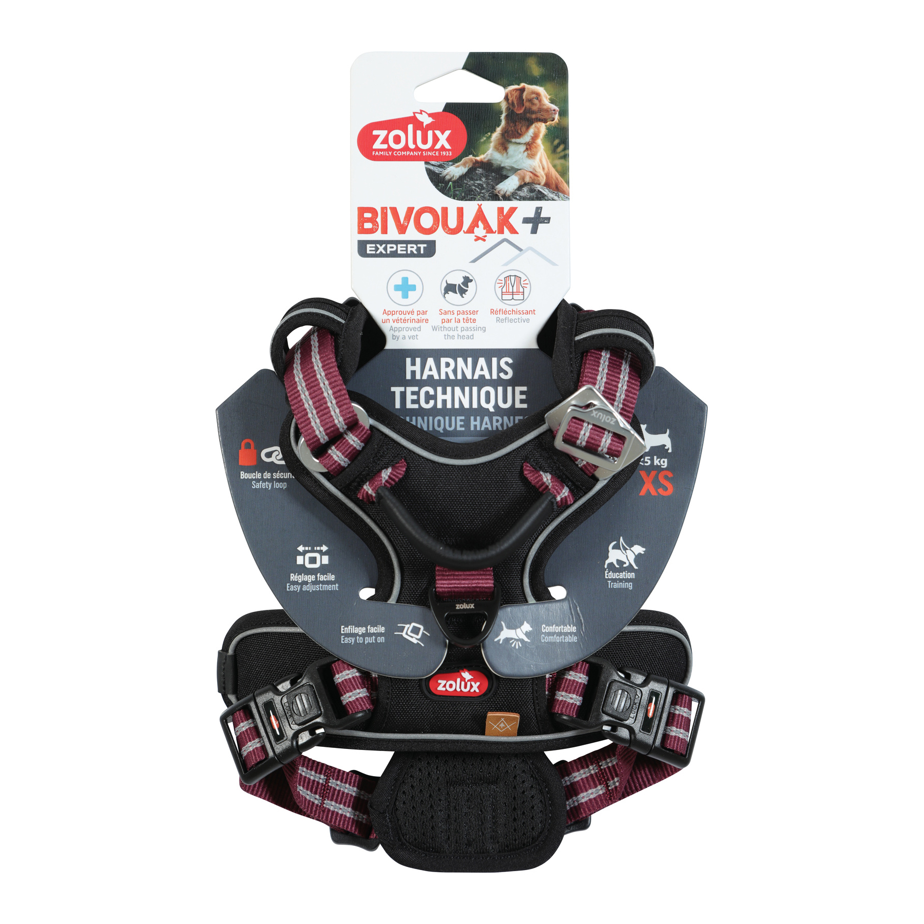 ZOLUX BVK HUNDEGESCHIRR RED XS 25,5-38X33-43 CM
