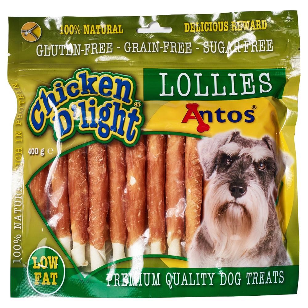 ANTOS CHICKEN D'LIGHT LOLLIES 400 G