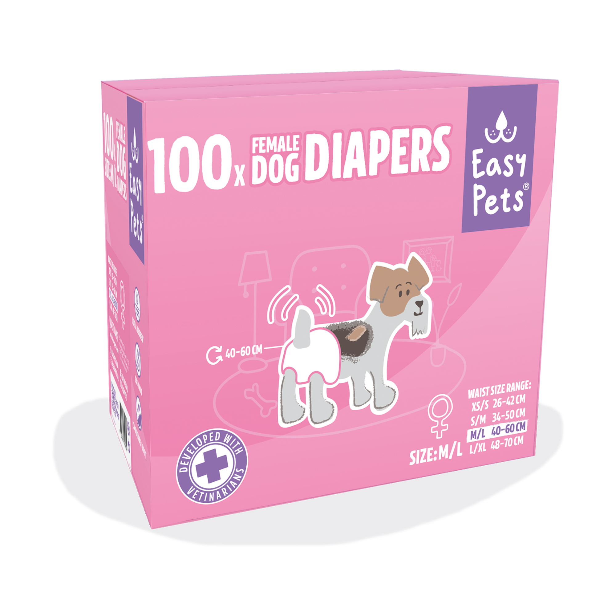 EASYPETS HONDENLUIERS TEEF M/L 100 STK.
