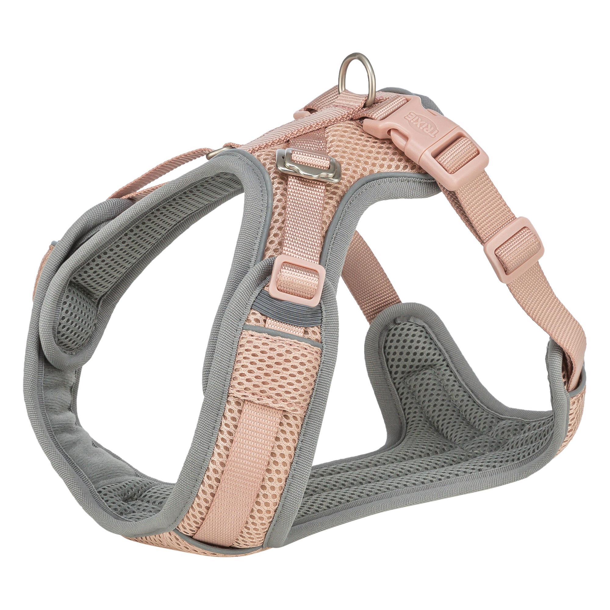 TRIXIE HUNDEGESCHIRR PREMIUM FLEXMESH BREDE BORST BLUSH ROSA M 58-80X2 CM