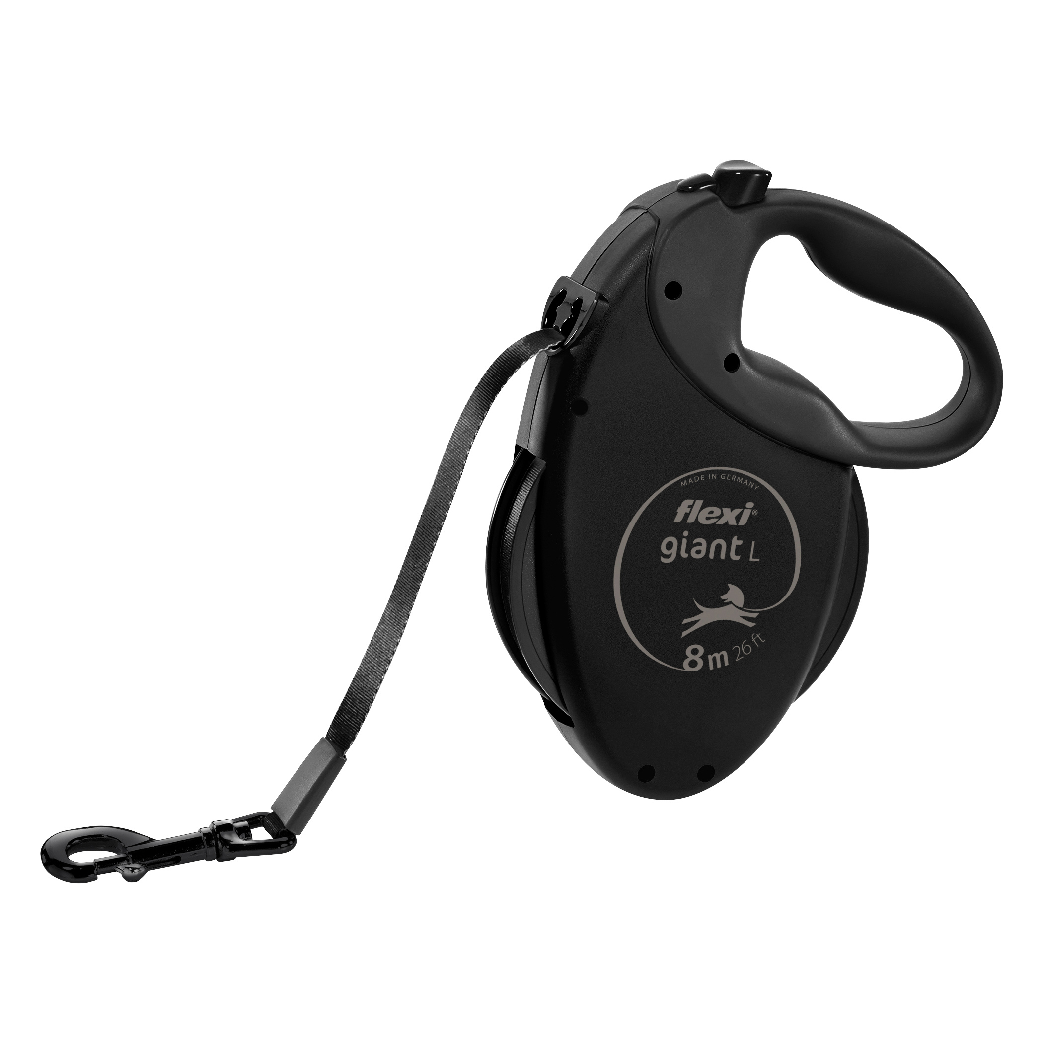 FLEXI ROLLLEINE RIESIG TAPE BLACK EDITION SCHWARZ 8 M BIS 50 KG