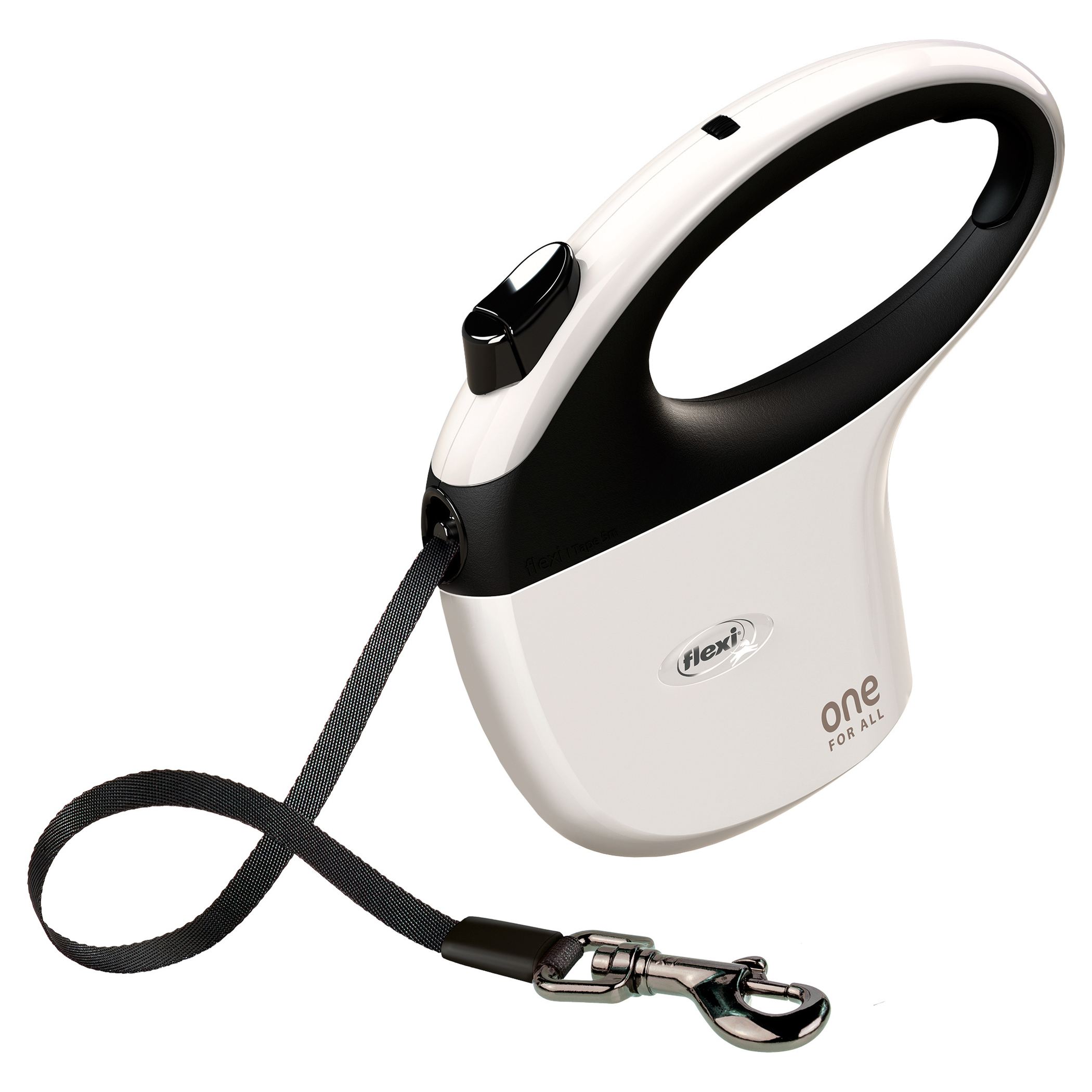 FLEXI ROLLLEINE ONE WEISS/SCHWARZ 5 M BIS 30 KG