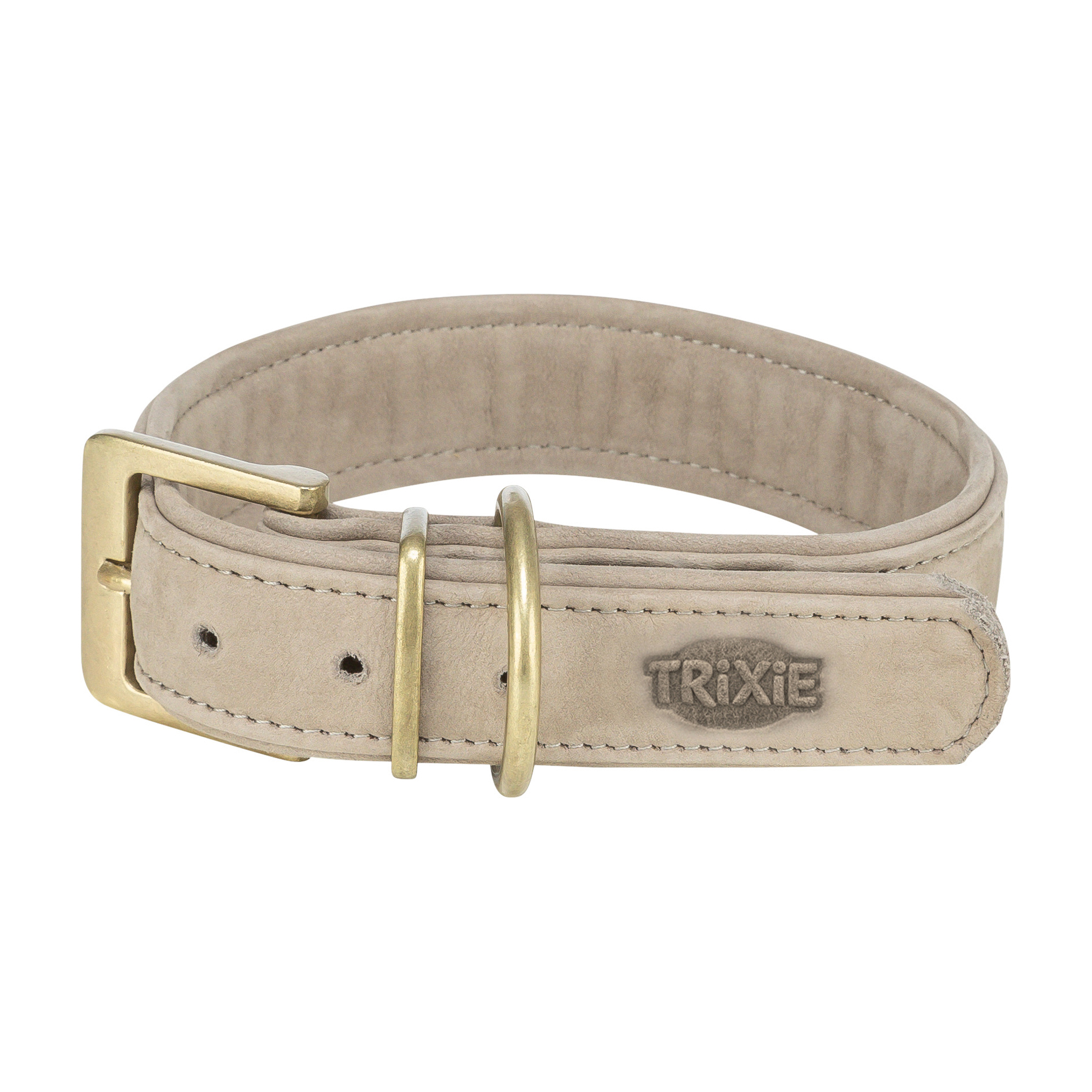 TRIXIE HALSBAND HUND PURE LEDER HELLGRAU XS-S 27-34X2,5 CM