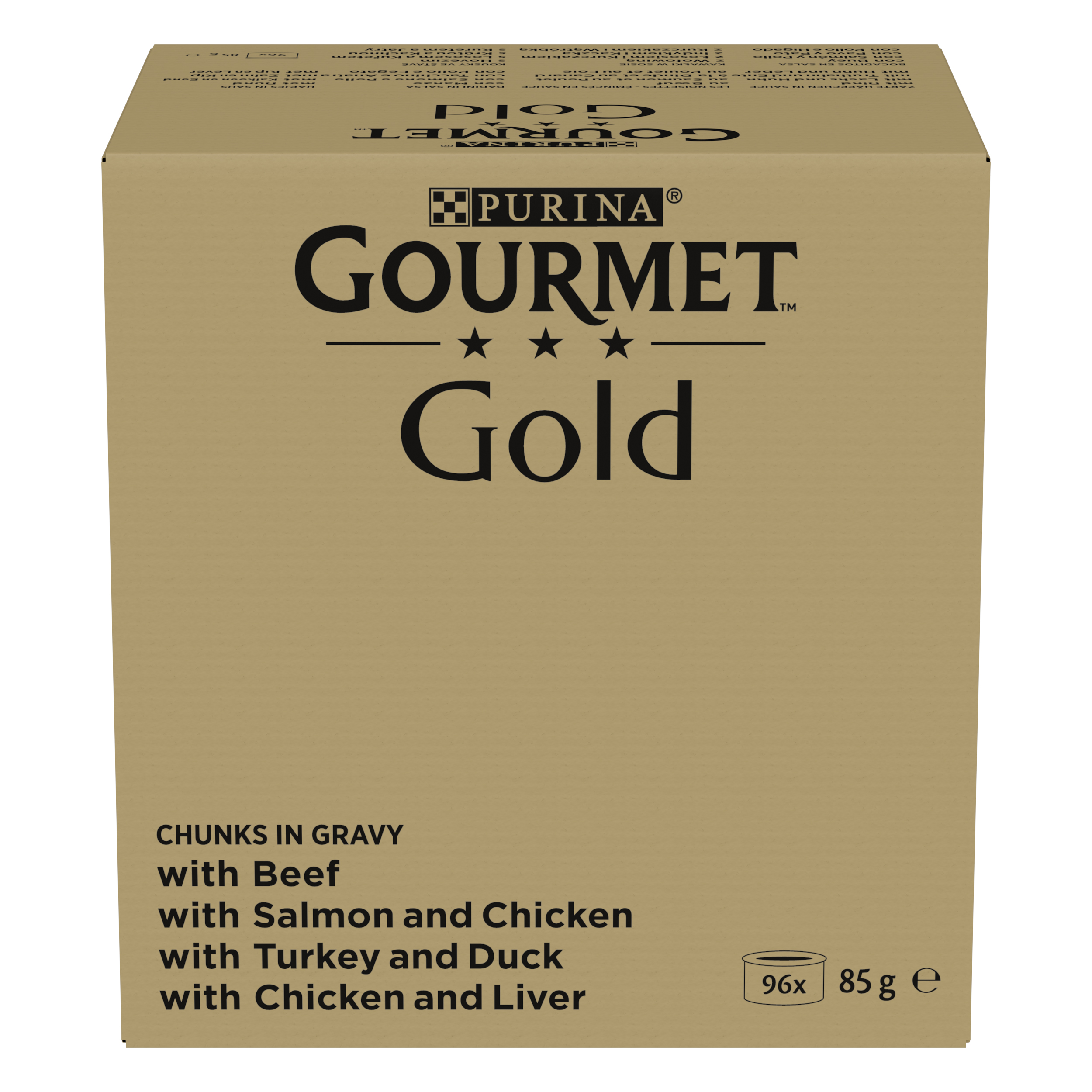 GOURMET GOLD CHINKS IN GRAVY RIND/LACHS/TRUTHAHN/HUHN 96X85 G