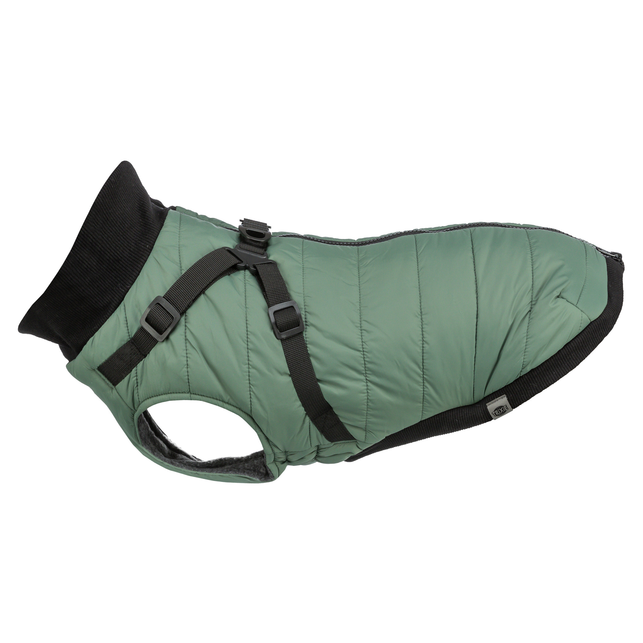 TRIXIE HUNDEMANTEL PONTIS MIT GESCHIRR SALIEGROEN 30 CM