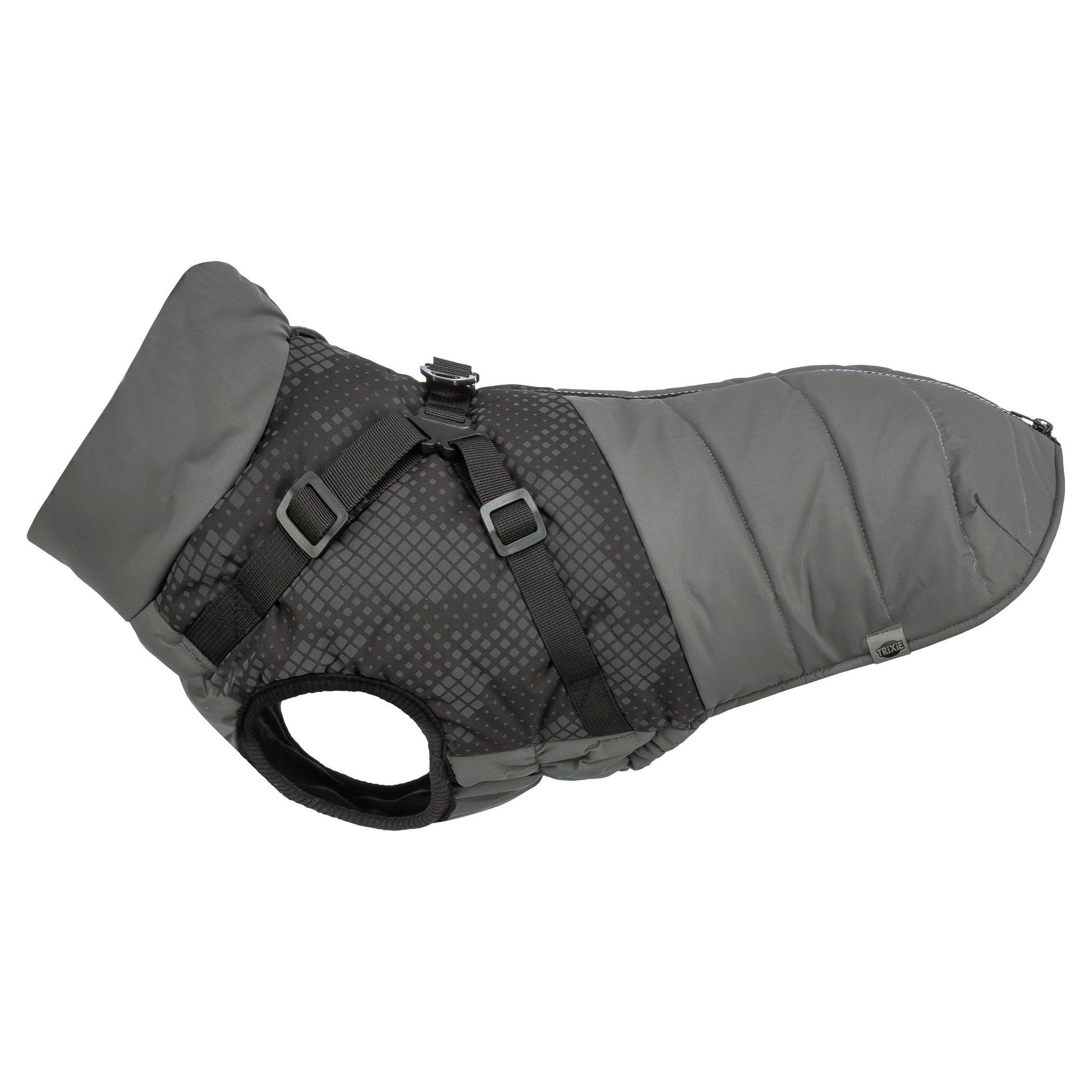 TRIXIE HUNDEMANTEL PONTIS MIT GESCHIRR REFLECT GRAU 36 CM
