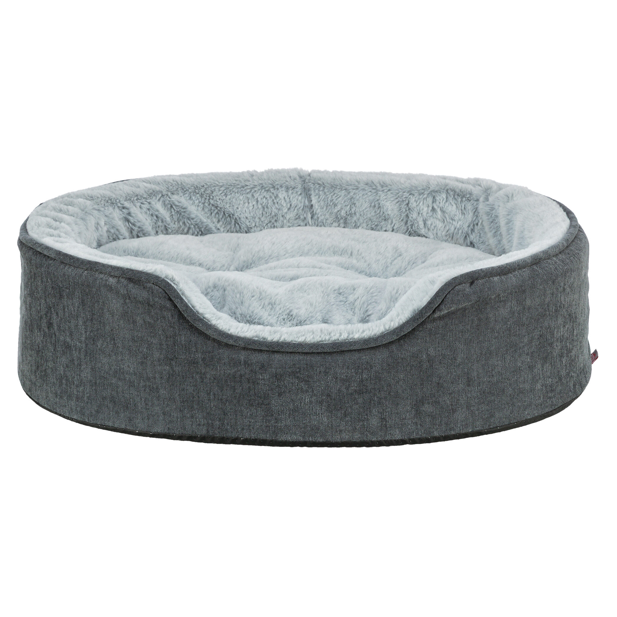 TRIXIE VITAL HUNDEKORB LINO WEICH OVAAL GRAU/HELLGRAU 83X67 CM