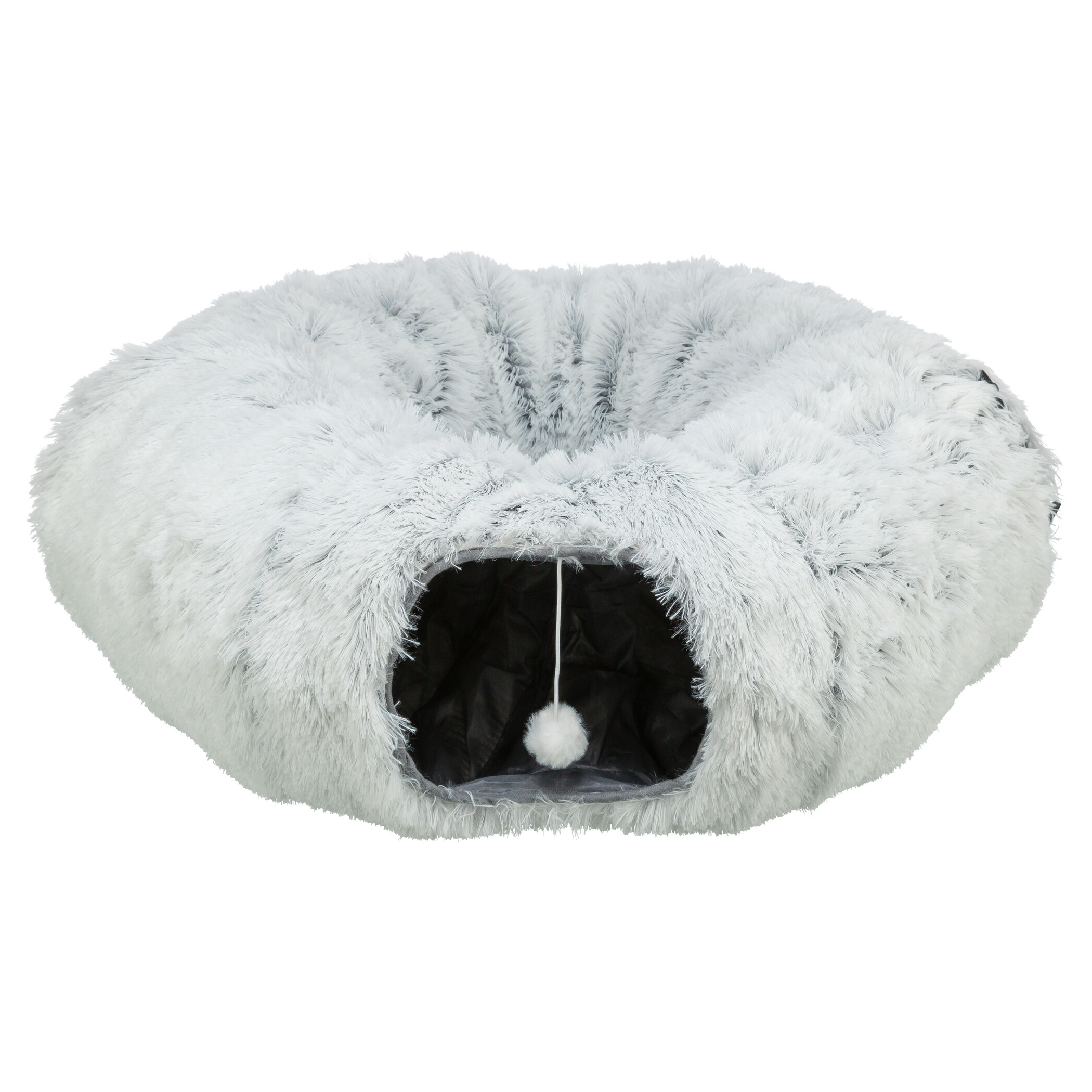 TRIXIE HARVEY PLUESCH SPEELTUNNEL/DONUT WEISS/GRAU 160X25 CM