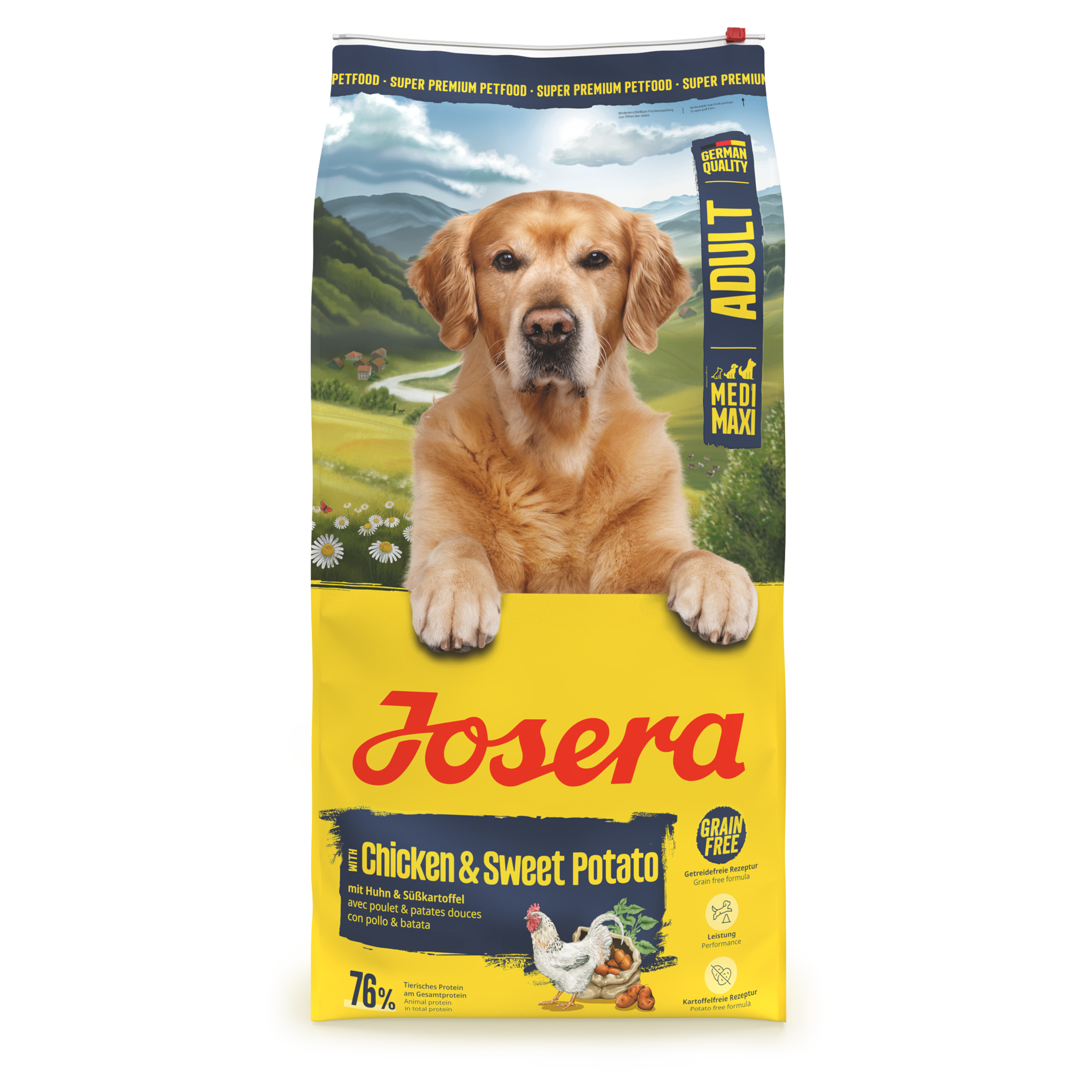 JOSERA MEDIUM MAXI ADULT CHICKEN/SWEET POTATO 12,5 KG