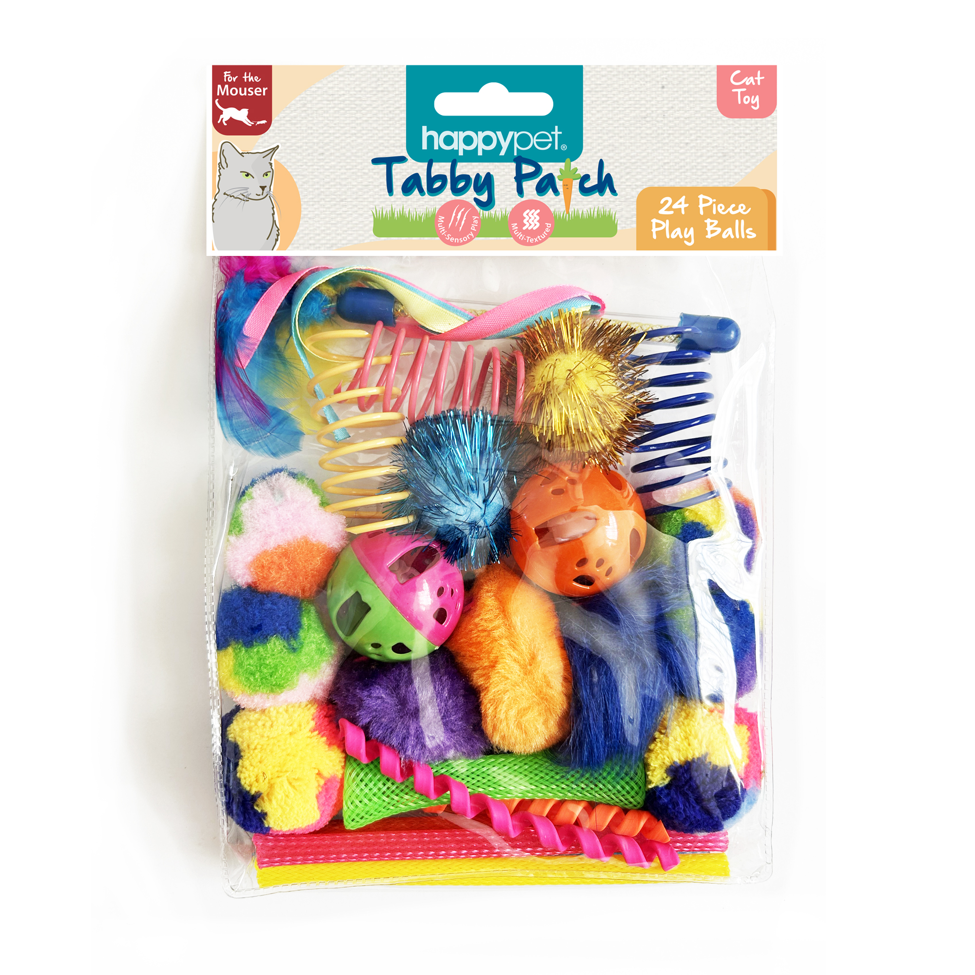 HAPPY HAUBE TABBY PATCH BAELLE MULTIPACK 17X15X3,5 CM 24 STK.