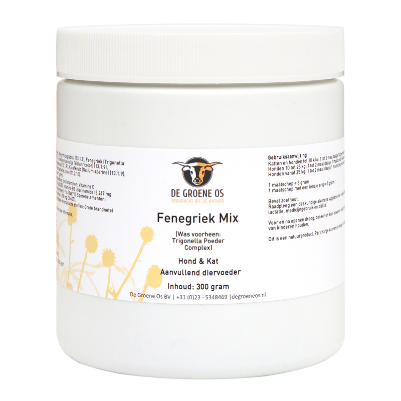 DE GROENE OS FENEGRIEK MIX HUND/KATZE 300 G