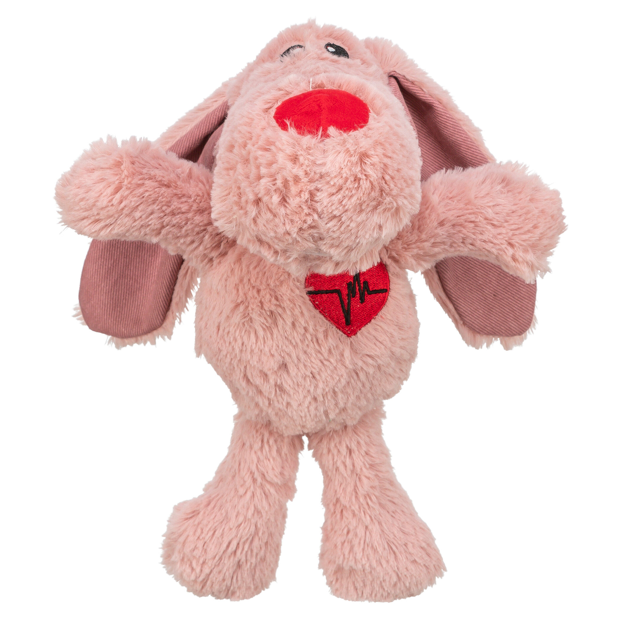 TRIXIE HUND HERZ PLUESCH ROSA 28 CM