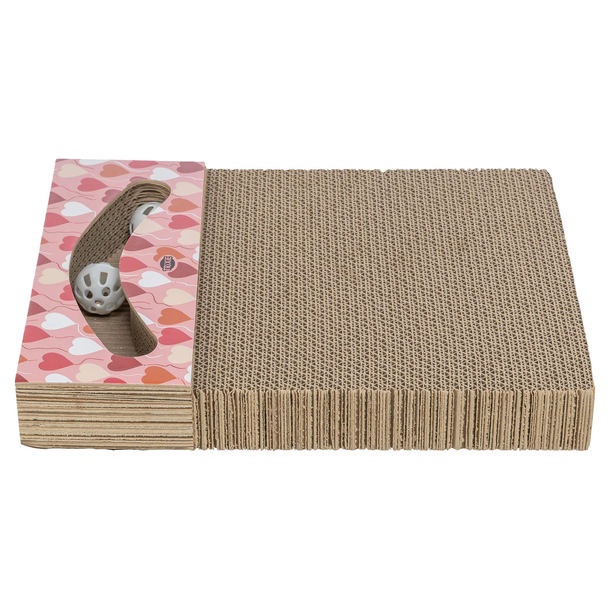 TRIXIE KRABPLANK HERZCHEN MIT BAELLE RECHTECKIG KARTON LACHS 38X30X5 CM