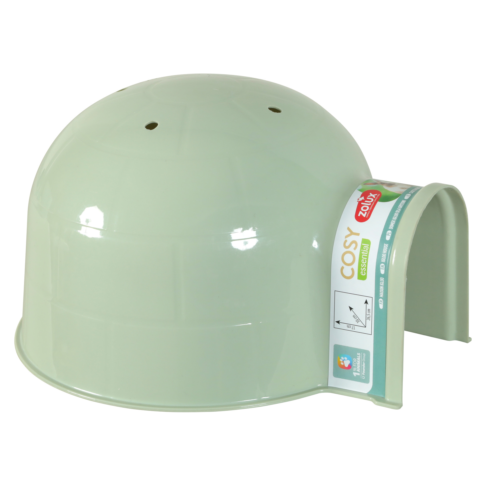 ZOLUX IGLO NAGETIER KUNSTSTOFF GRUEN LARGE 30X26,5X17 CM