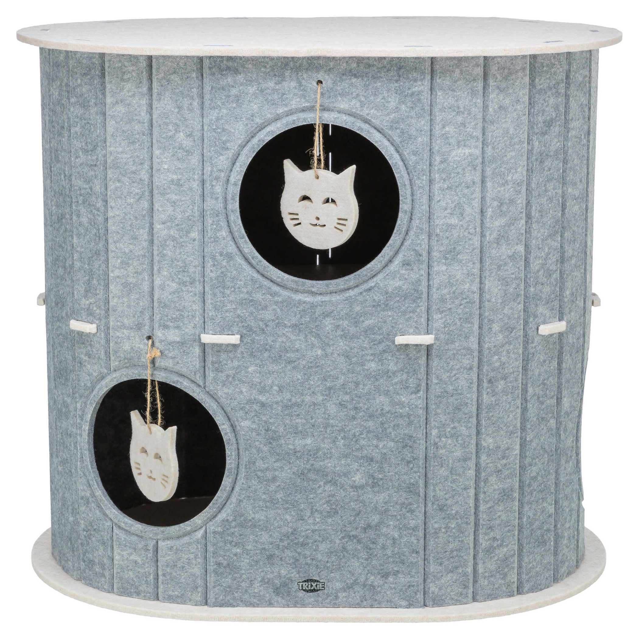 TRIXIE SPEELBOX MARA OVAAL VILT SAND/GRAU 66X46X62 CM