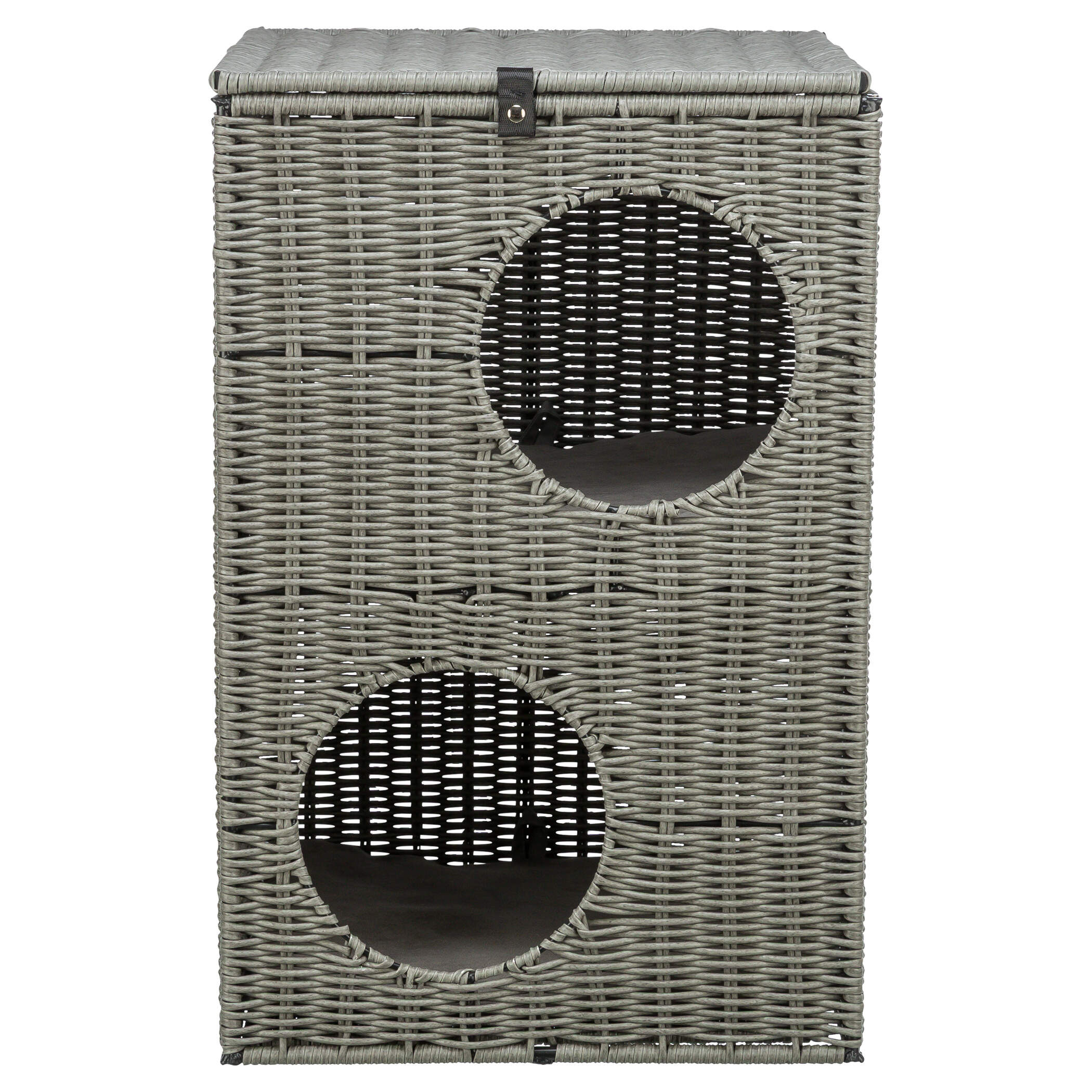 TRIXIE KATZENKORB AMALIA ECKIG POLYRATTAN GRAU 37X35X57 CM