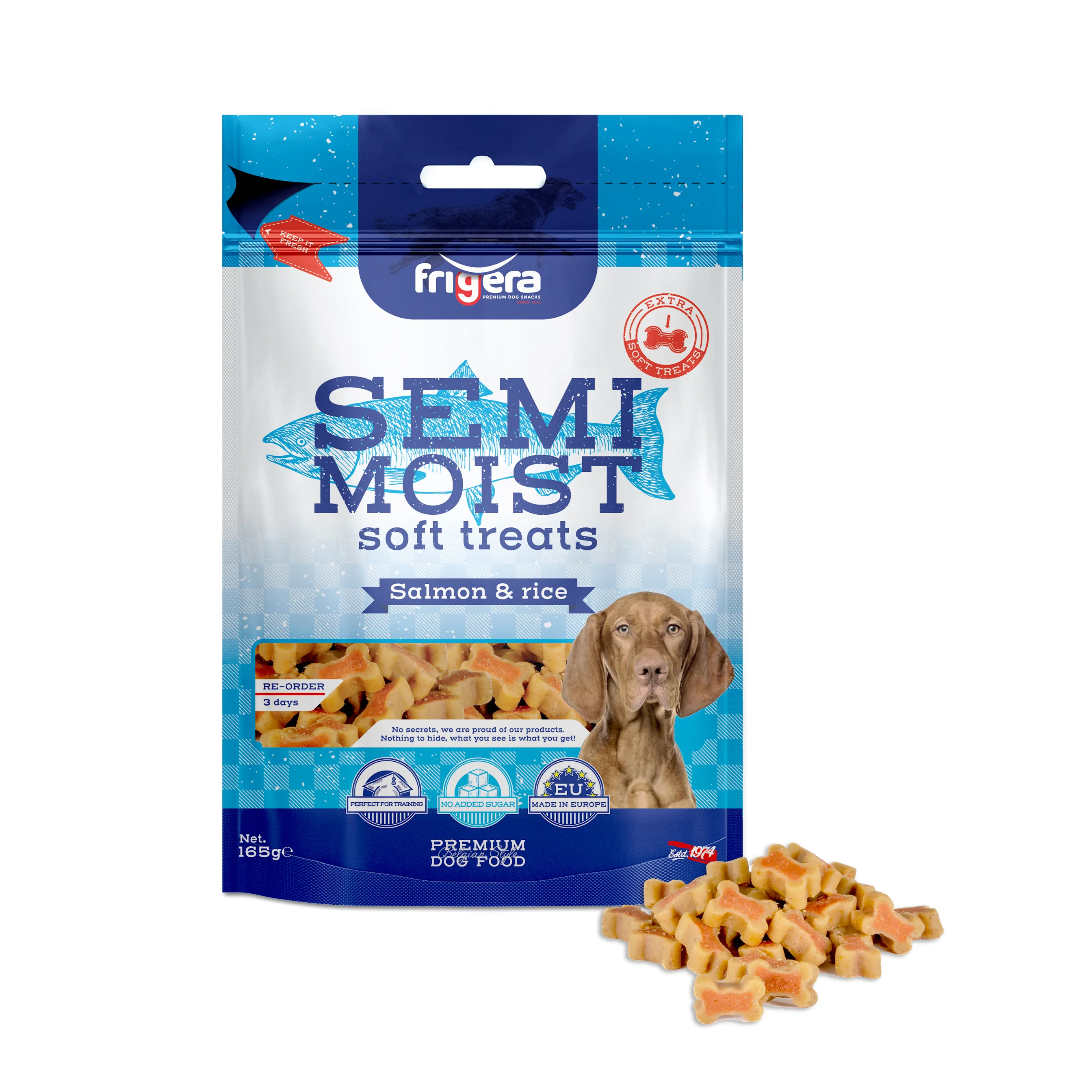 FRIGERA WEICH TREATS BONES SALMON/RICE 10X165 G