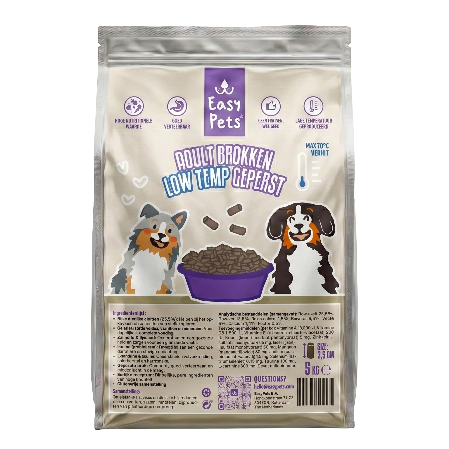 EASYPETS LOW TEMP HONDENBROK ADULT 5 KG
