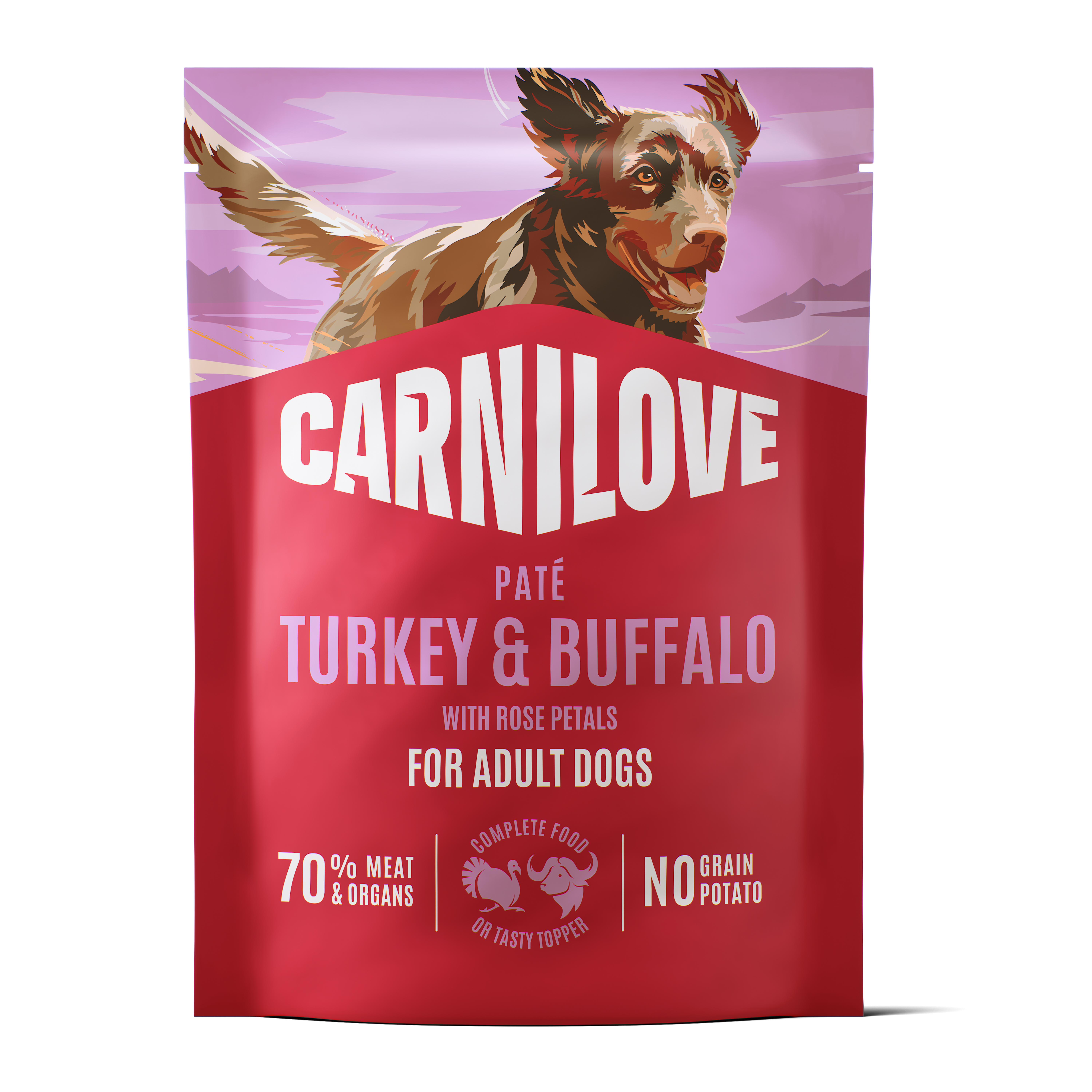 CARNILOVE POUCH TURKEY/BUFFALO/ROSE PETALS 12X300 G