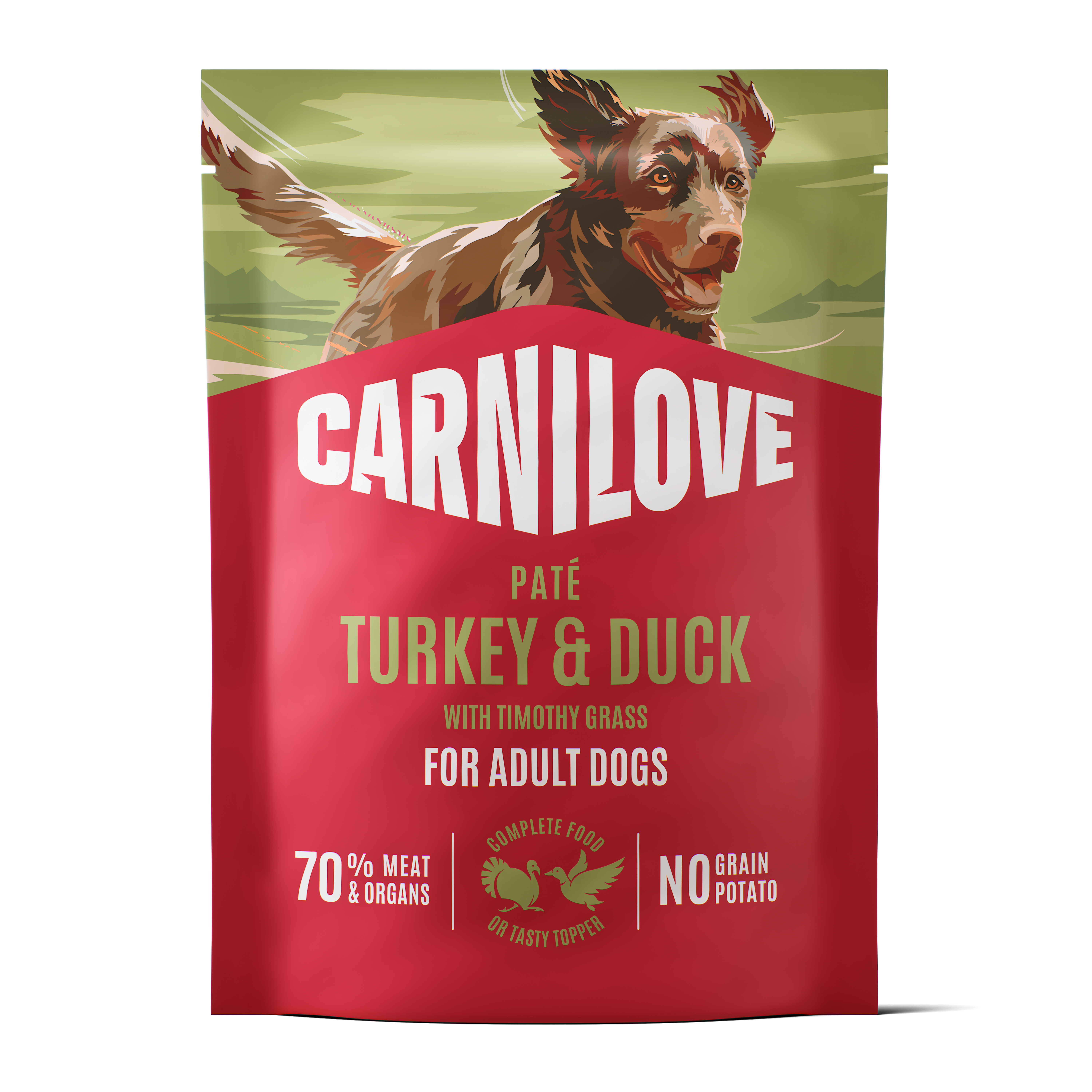 CARNILOVE POUCH TURKEY/DUCK/TIMOTHY GRASS 12X300 G