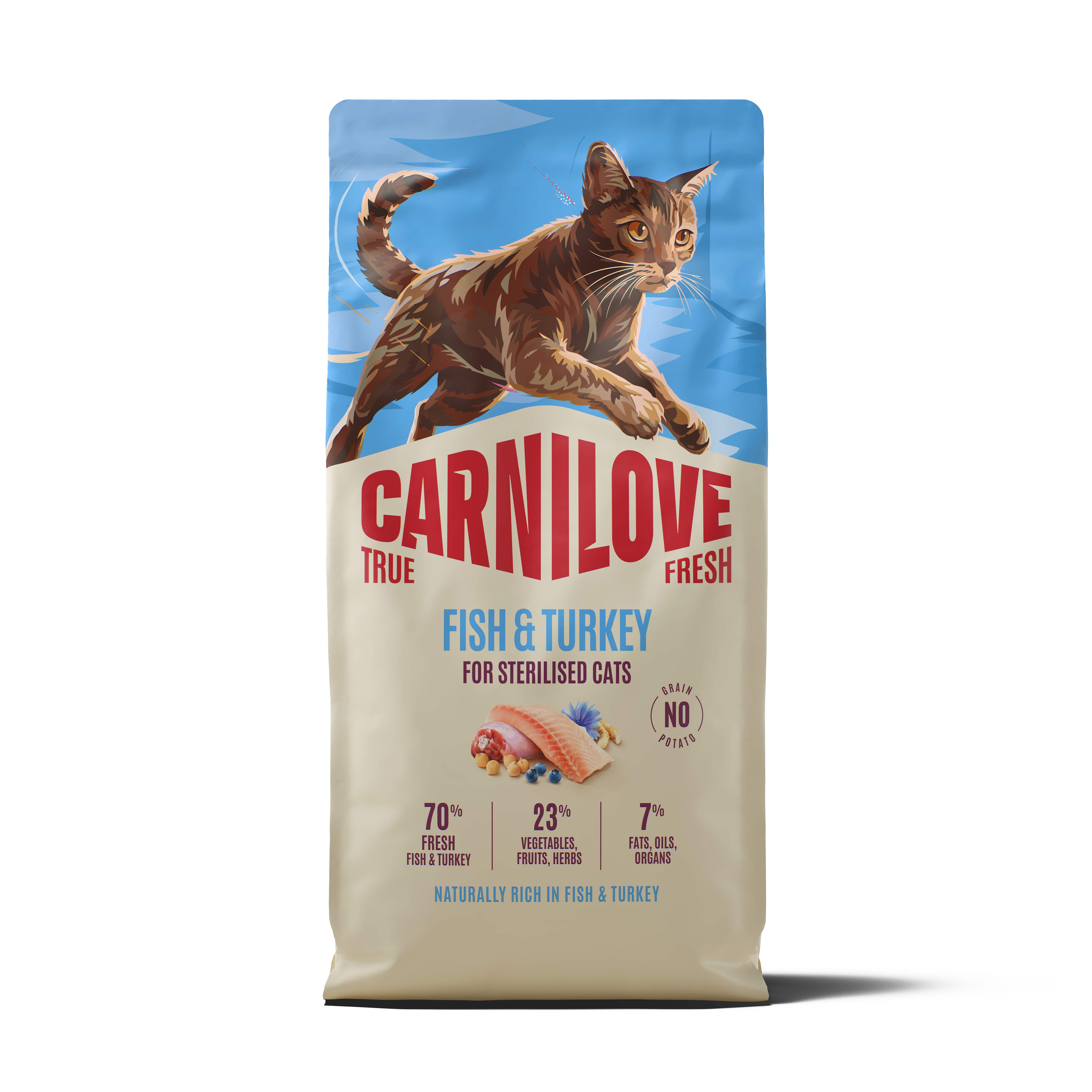 CARNILOVE TRUE FRESH ADULT STERILISED ALL BREEDS FISH/TURKEY 6 KG