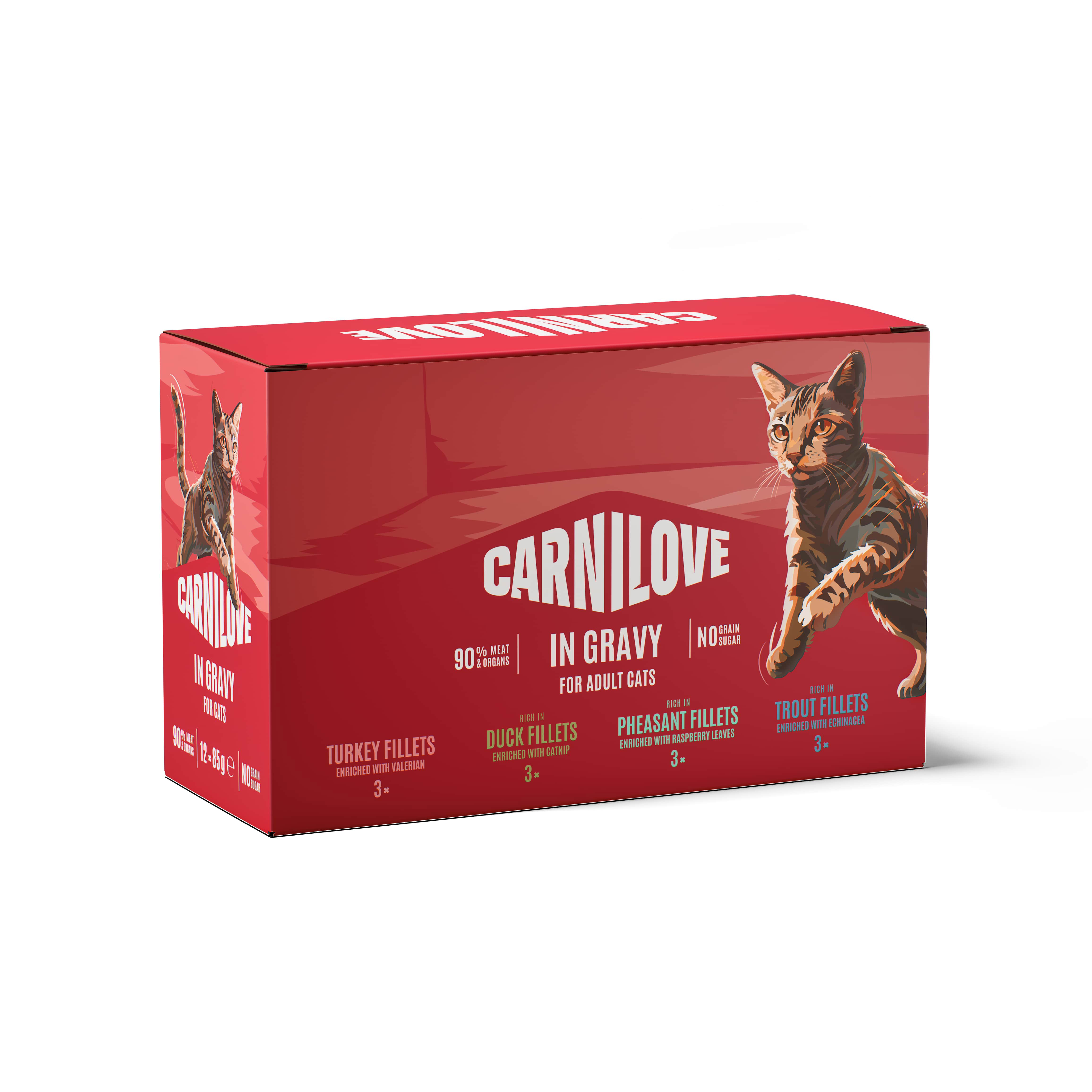 CARNILOVE POUCH MULTIPACK IN GRAVY 12X85 G
