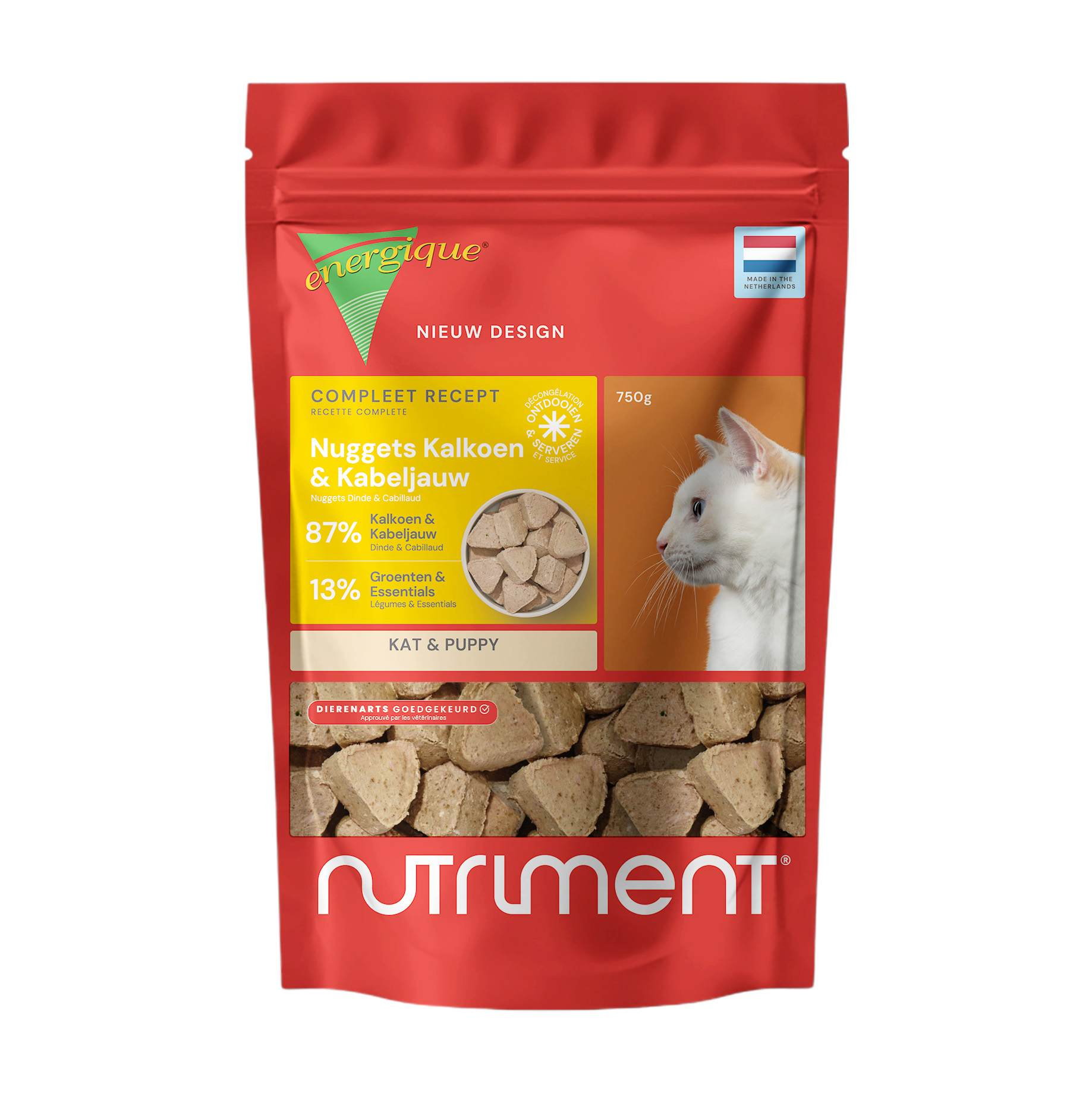 ENERGIQUE KATZE TRUTHAHN/KABELJAU 750 G
