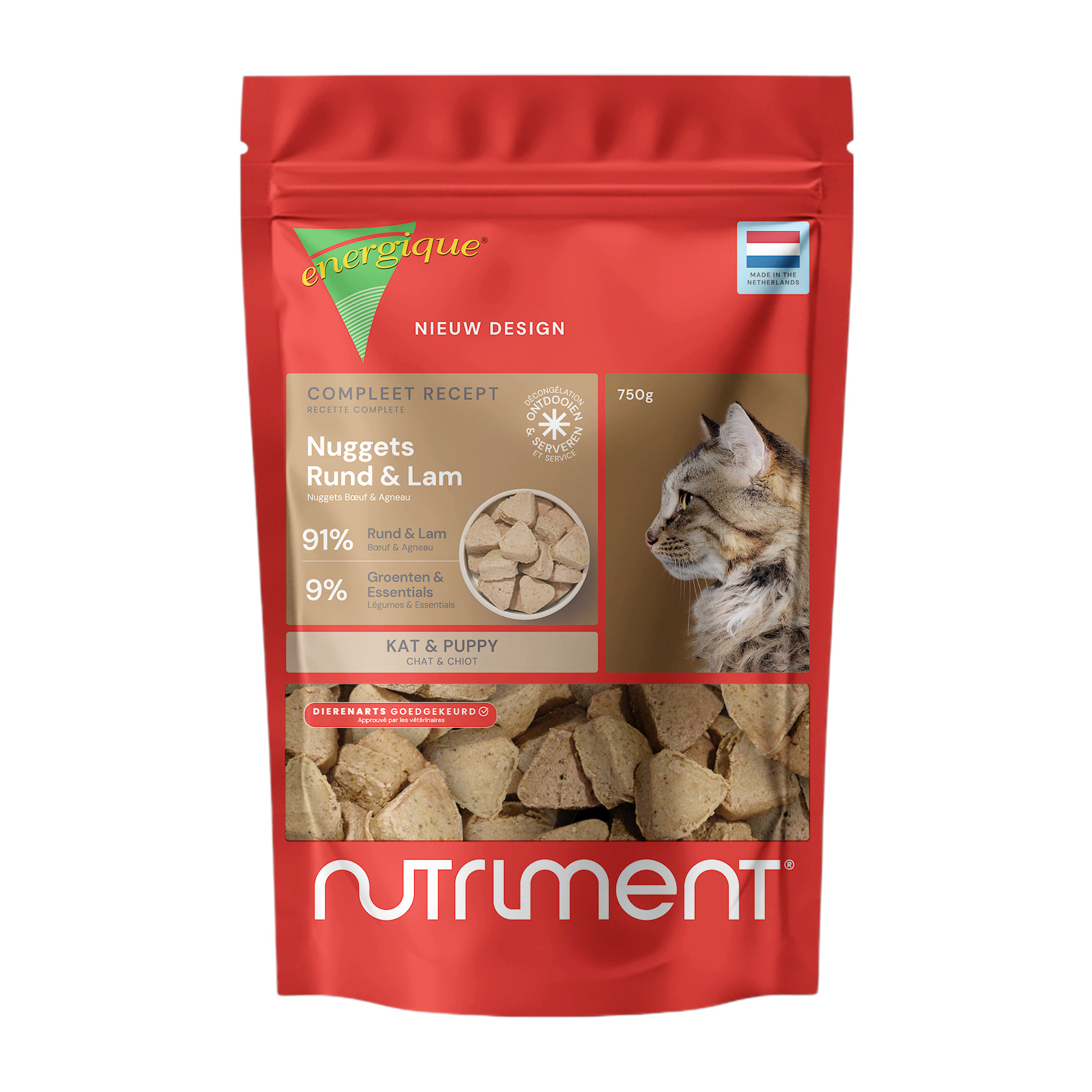 ENERGIQUE KATZE RIND/LAMM 750 G