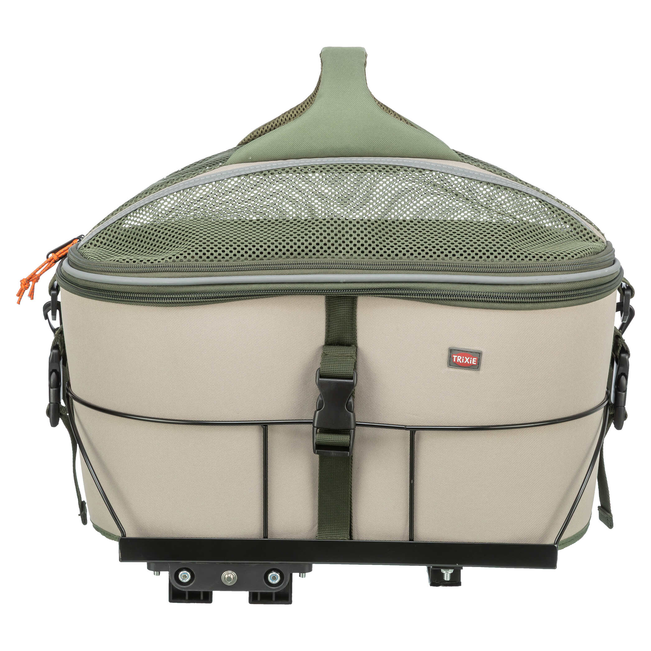 TRIXIE FIETSMAND FUER BAGAGEDRAGER POLYESTER OLIJFGROEN/BEIGE 46X33X40 CM