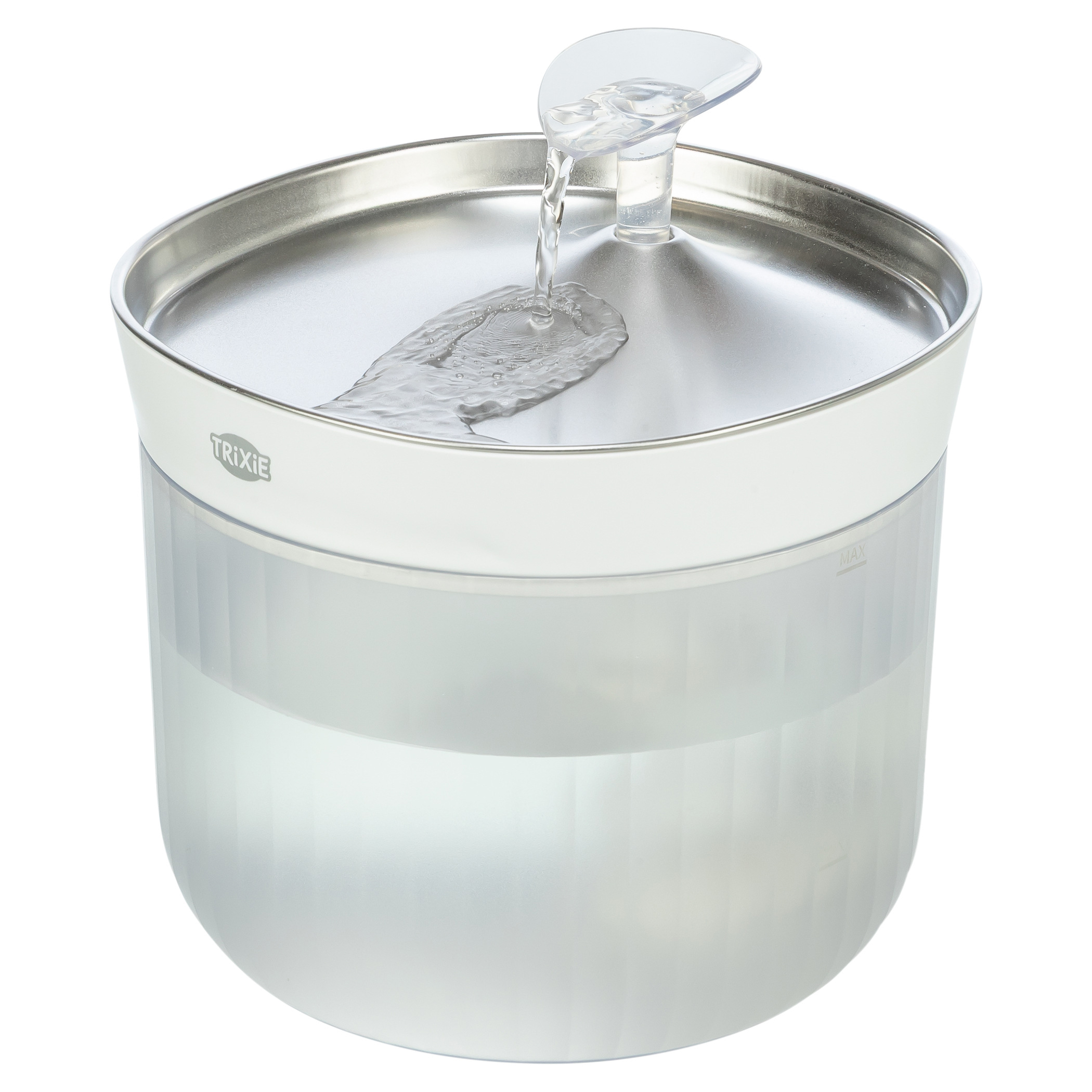 TRIXIE TRINKBRUNNEN AQUA CLEAR KUNSTSTOFF/EDELSTAHL WEISS 18X18X16 CM