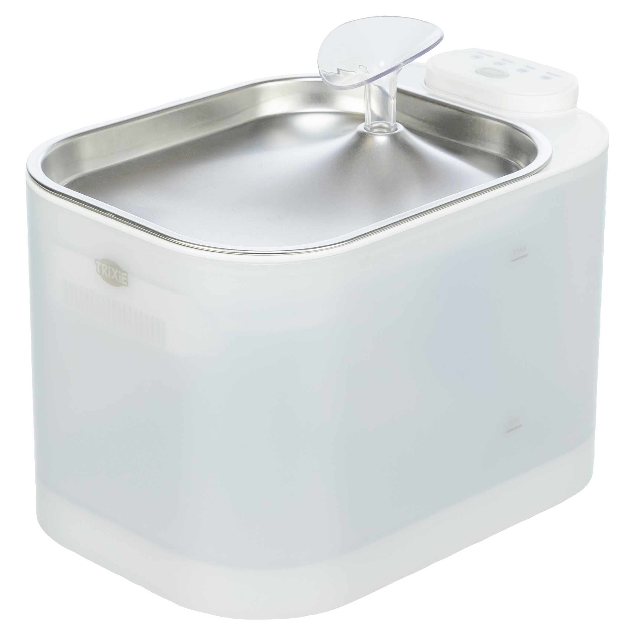 TRIXIE TRINKBRUNNEN AQUA SQUARE KUNSTSTOFF/EDELSTAHL WEISS 23,5X16X15,5 CM