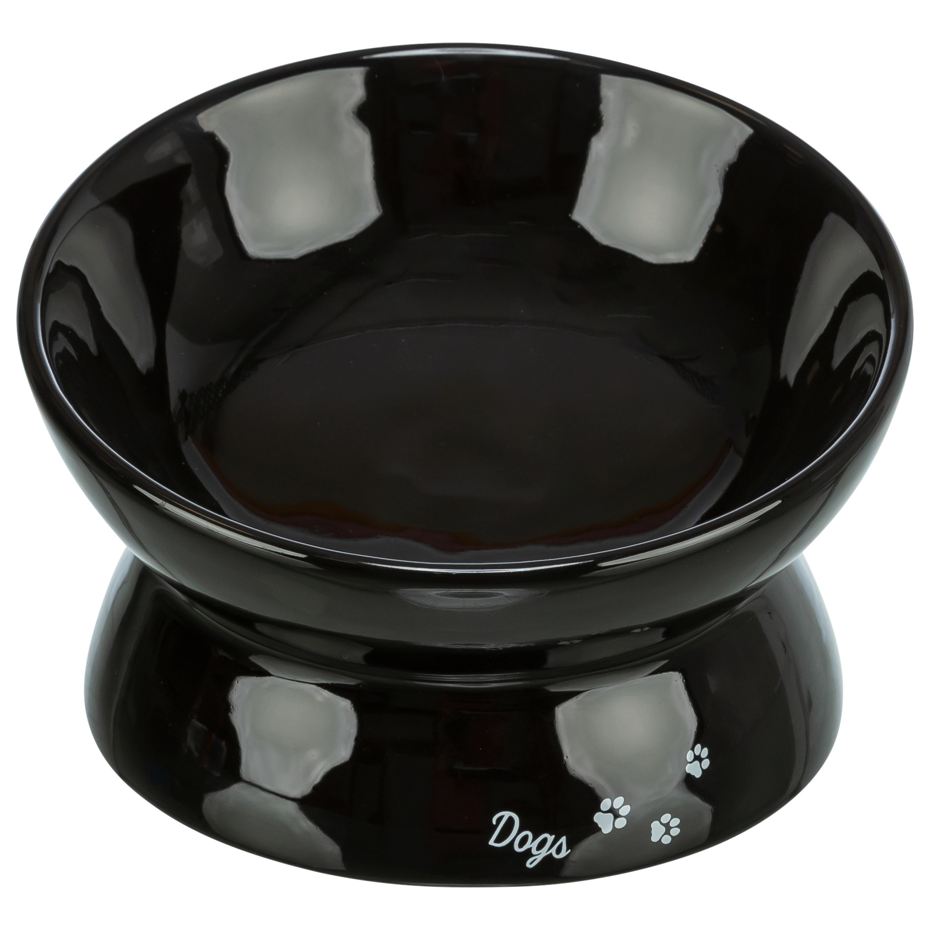 TRIXIE FUTTERNAPF/DRINKBAK DOGS KERAMIK VERHOOGD SCHWARZ 17X17X13,5 CM