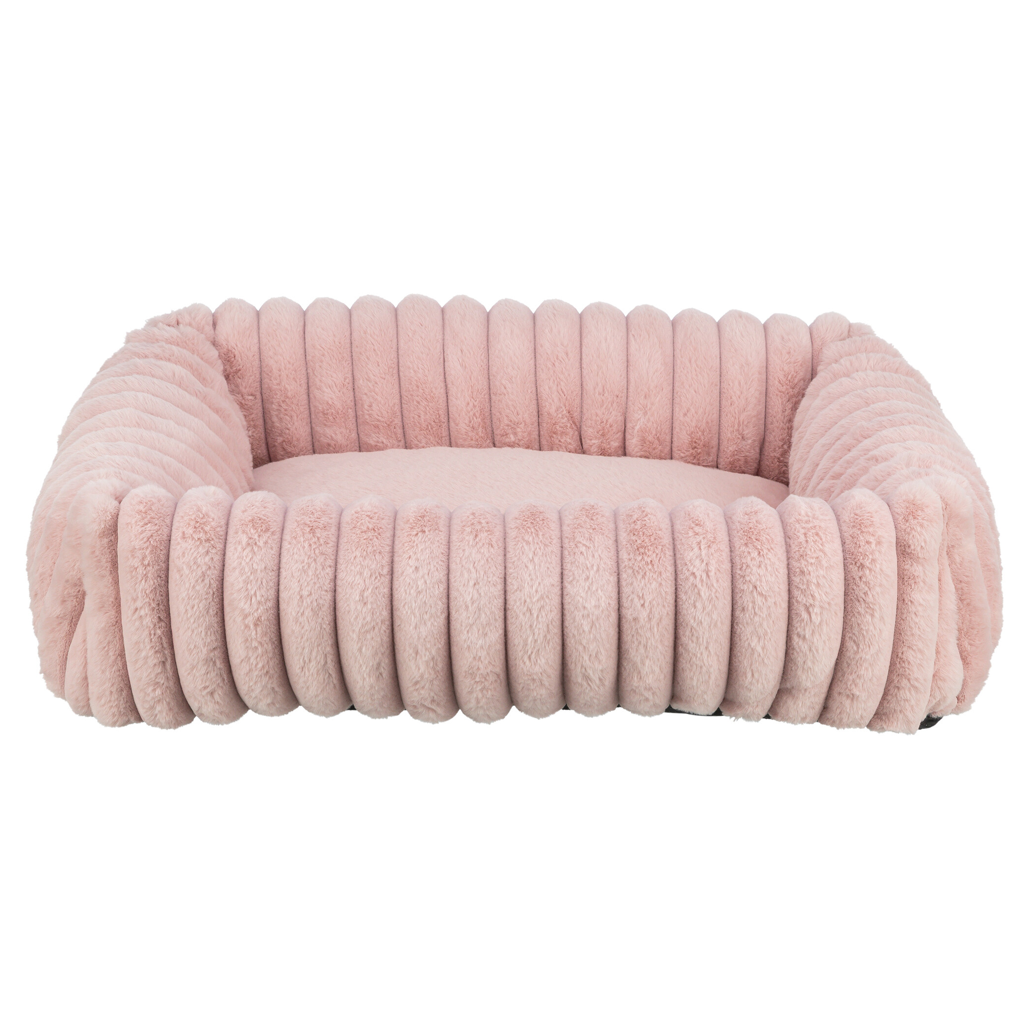 TRIXIE HUNDEKORB LONNI ECKIG RIBFLUWEEL ROSA 80X60 CM