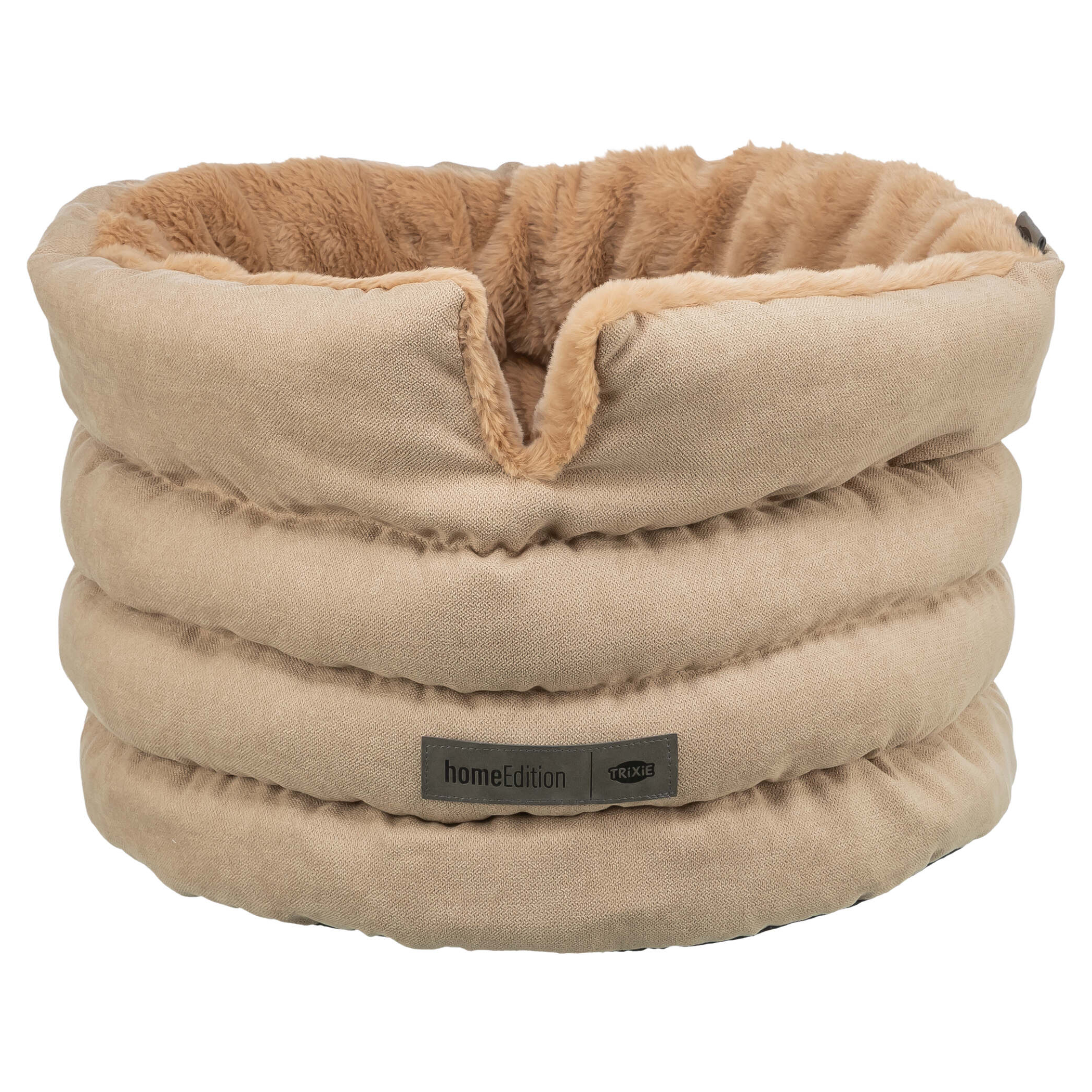 TRIXIE HUNDEKORB LIANO WEICH RUND SAND/BRAUN 45X45X20 CM