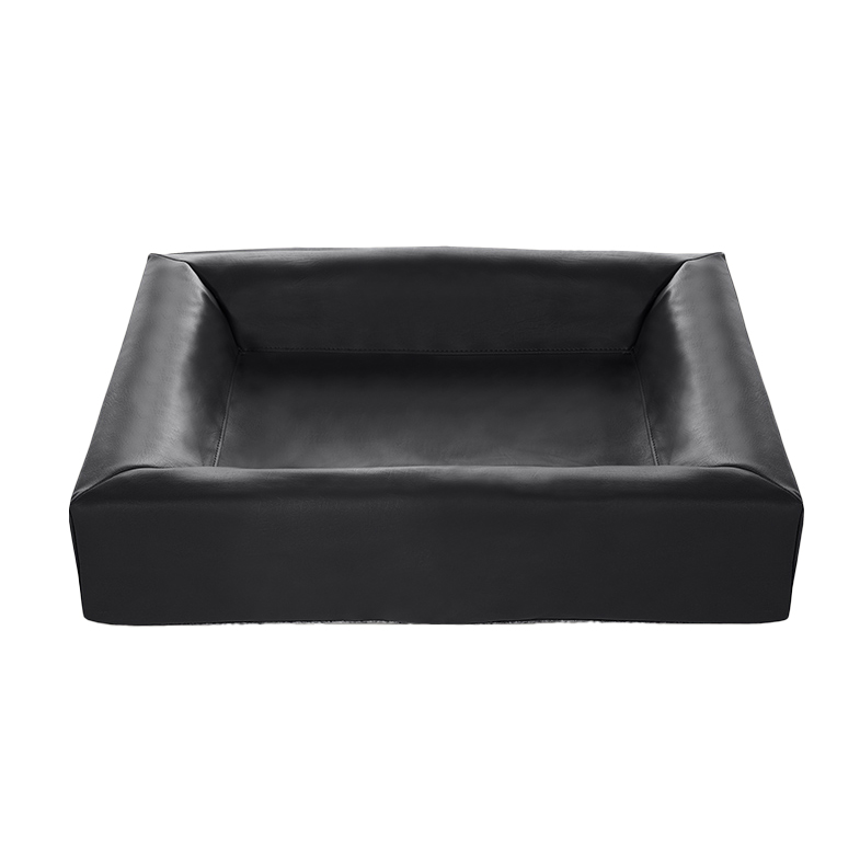 BIA BETT KUNSTLEER HOES HUNDEKORB SCHWARZ BIA-4 85X70X15 CM