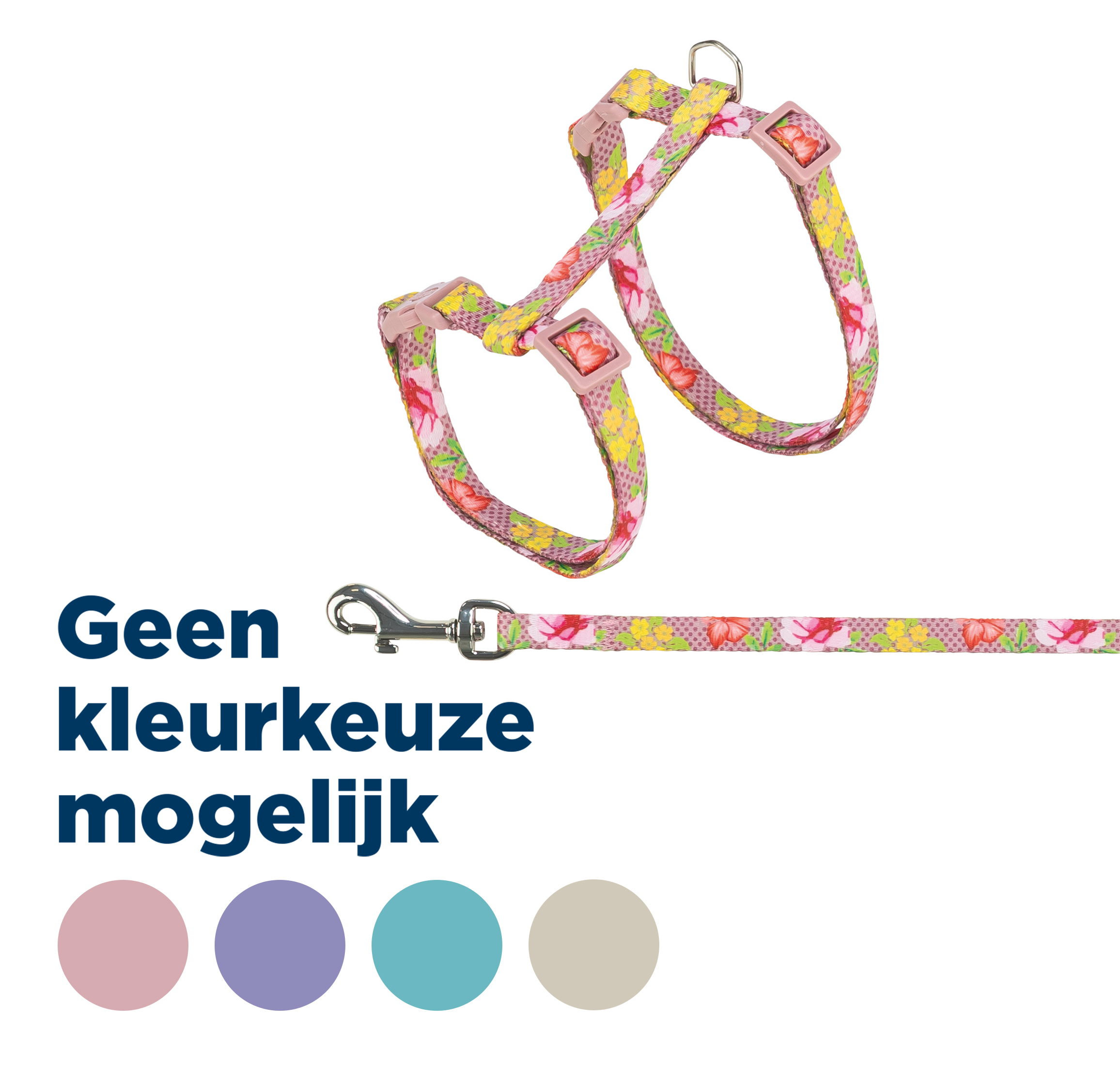 TRIXIE KATTENTUIGJE MIT GURT BLOEMEN MOTIEF SORTIERT 27-45X1 CM
