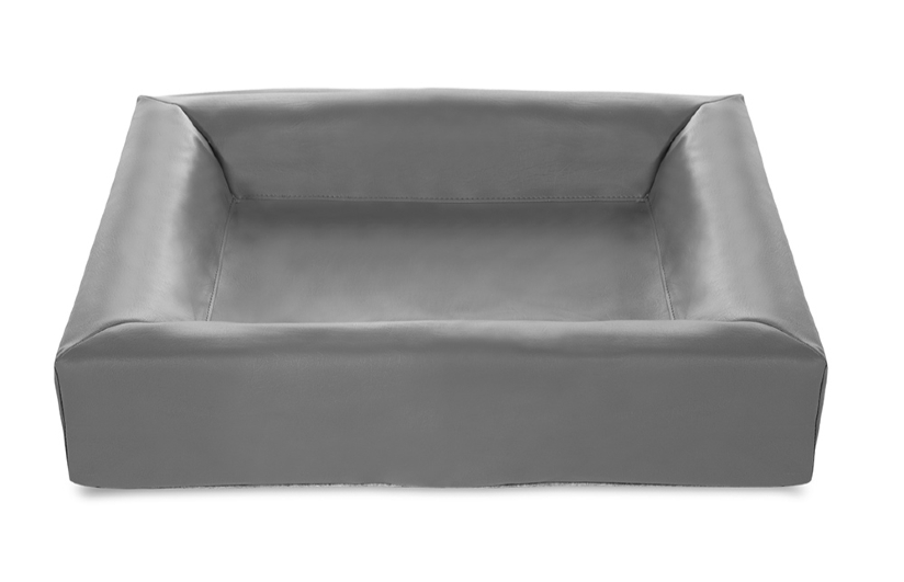 BIA BETT KUNSTLEER HOES HUNDEKORB GRAU BIA-2 60X50X12,5 CM