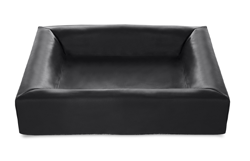 BIA BETT KUNSTLEER HOES HUNDEKORB SCHWARZ BIA-2 60X50X12,5 CM