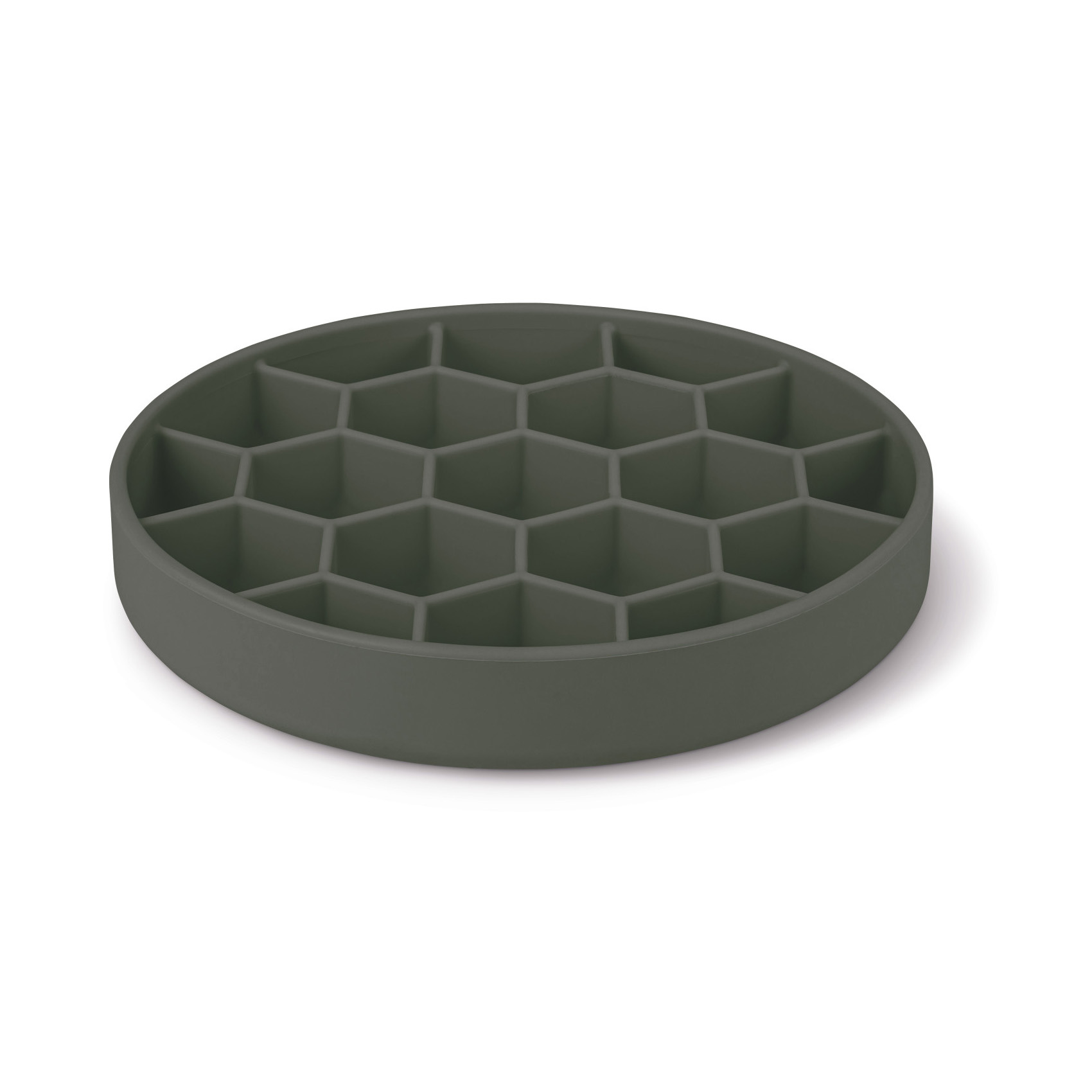 ZOLUX VOEBRAK HUND SLOW FEED MIT ZUIGNAPPEN SILICONE GRAU 21,5X21,5X4,5 CM