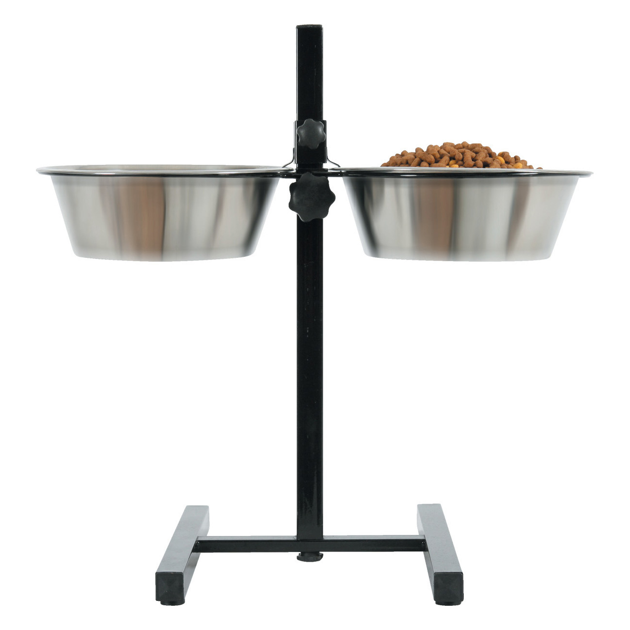 ZOLUX VOERSTANDAARD FUTTERNAPF/WATERBAK VERSTELLBAR EDELSTAHL 2X2,5 L 24,5 CM 53,5X51X2