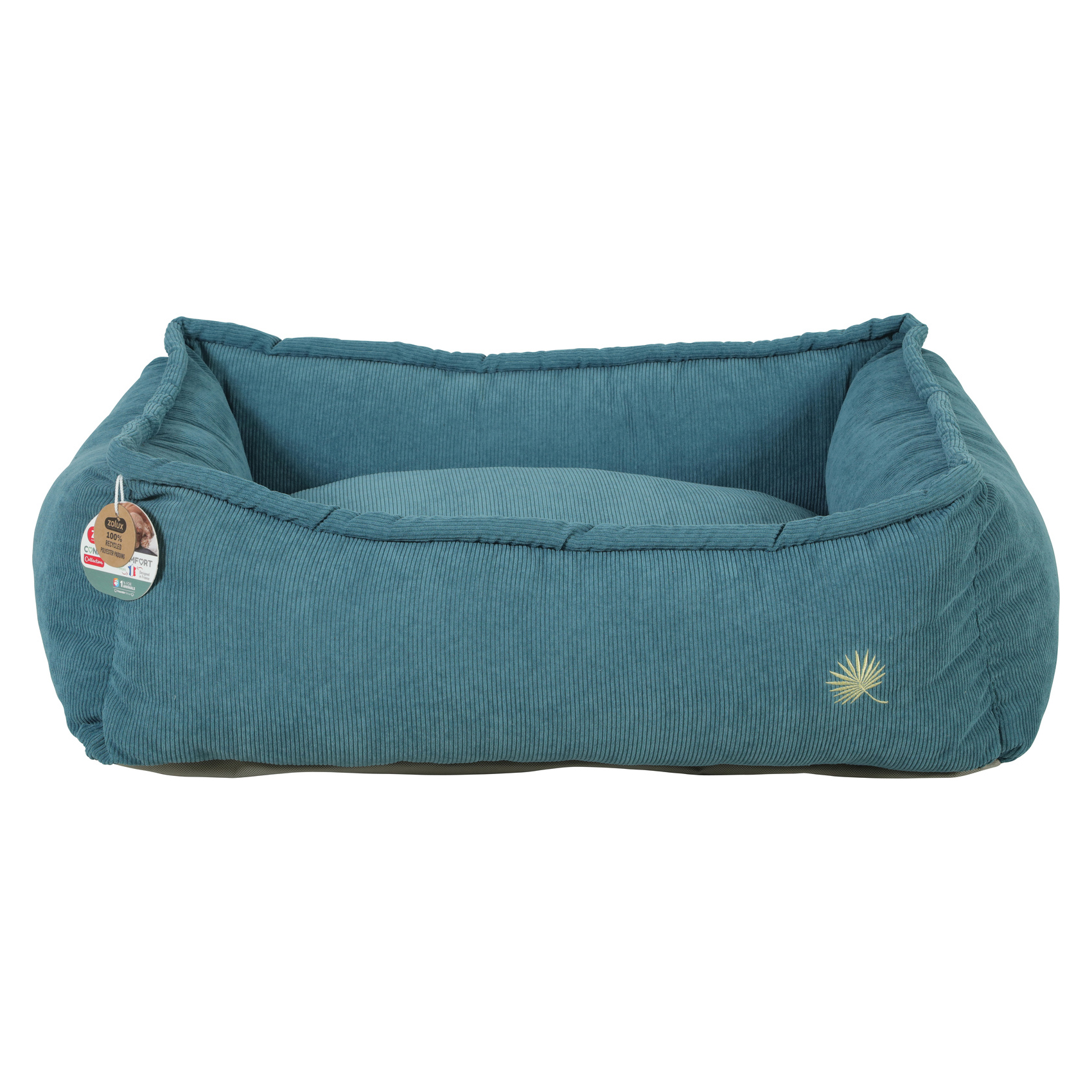 ZOLUX HONDENMAMD TOSCANE ECKIG RECYCELT FUELLUNG BLAU 85X65X27 CM