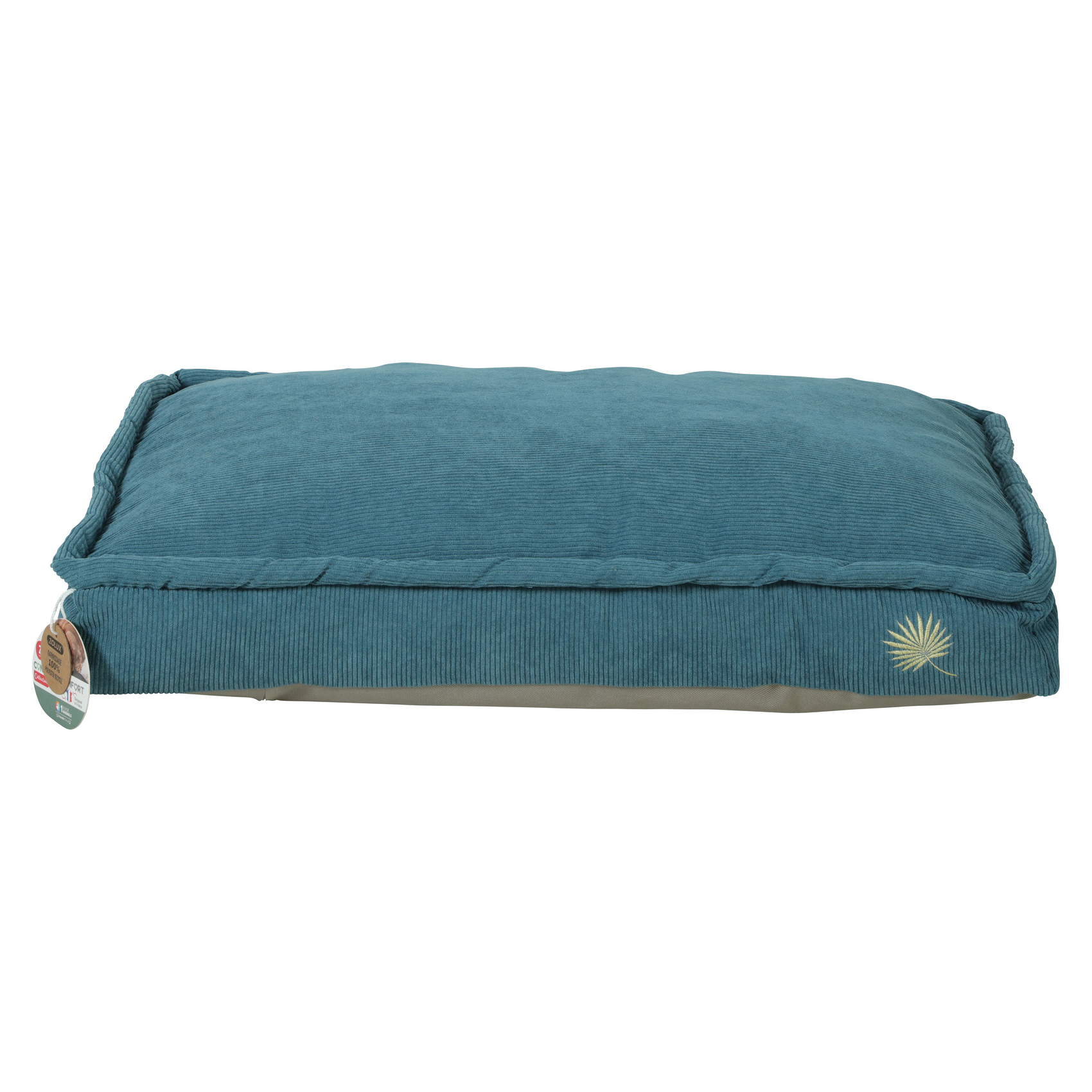 ZOLUX HONDENKUSSEN TOSCANE ECKIG RECYCELT FUELLUNG BLAU 70X50X14 CM