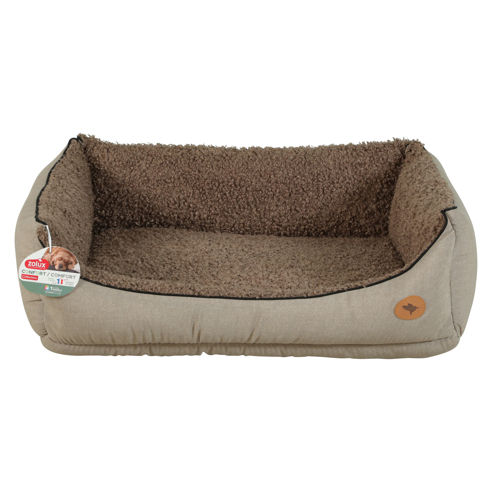ZOLUX HUNDEKORB BILLY ECKIG RECYCELT BRAUN 63X51X25 CM