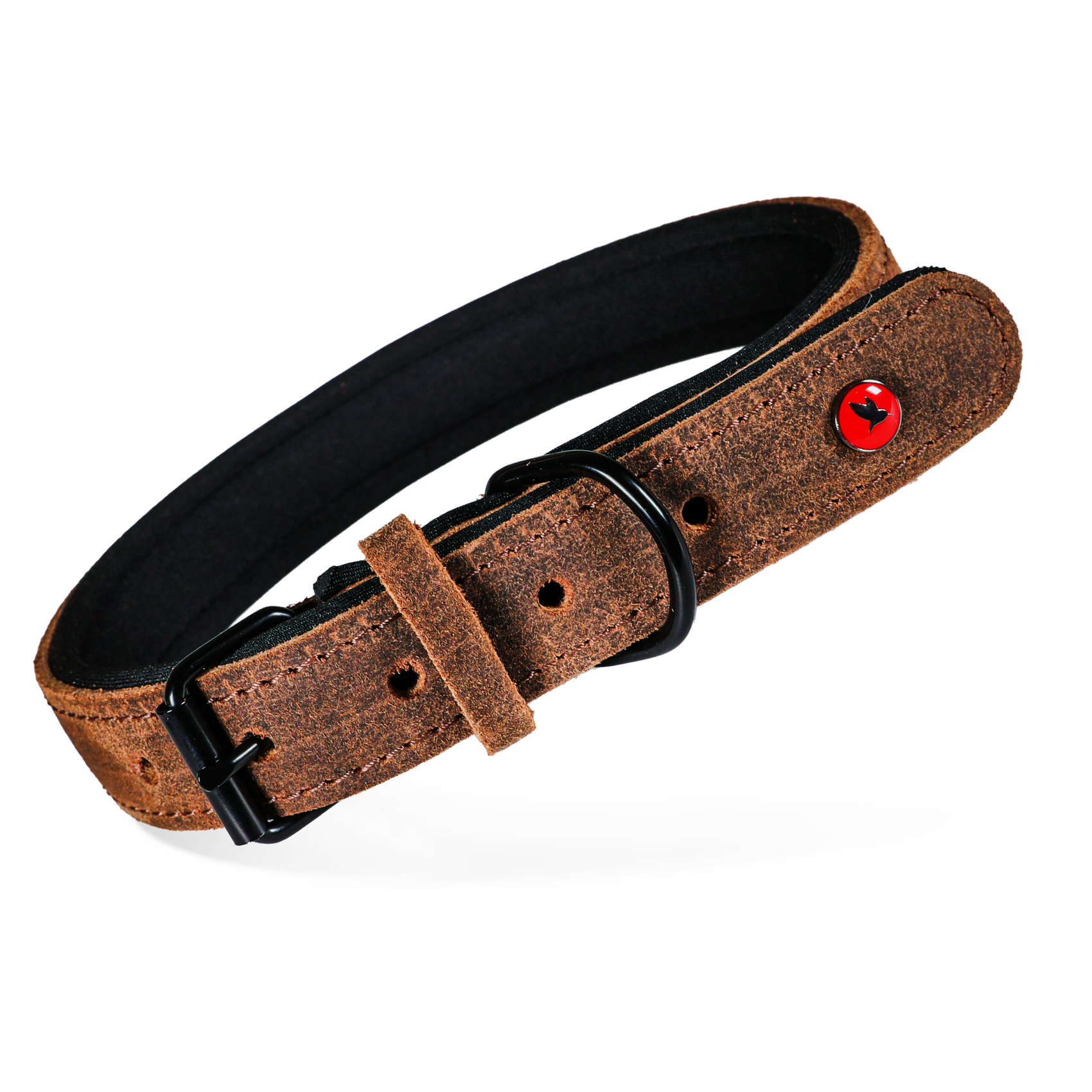 ZOLUX EXPERT HALSBAND HUND PREMIUM LEDER/NEOPREEN BRAUN 60X2,5 CM