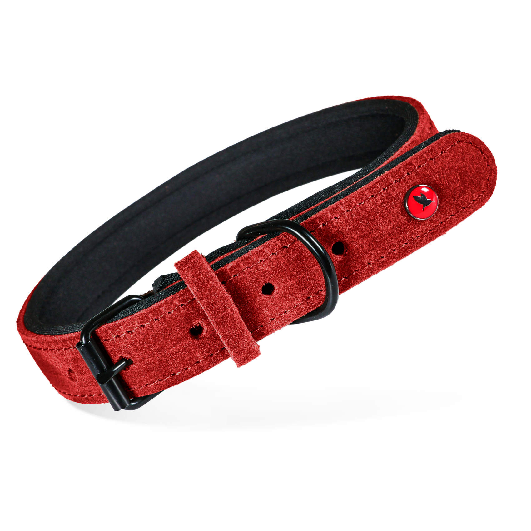 ZOLUX EXPERT HALSBAND HUND PREMIUM LEDER/NEOPREEN ROT 55X2,5 CM